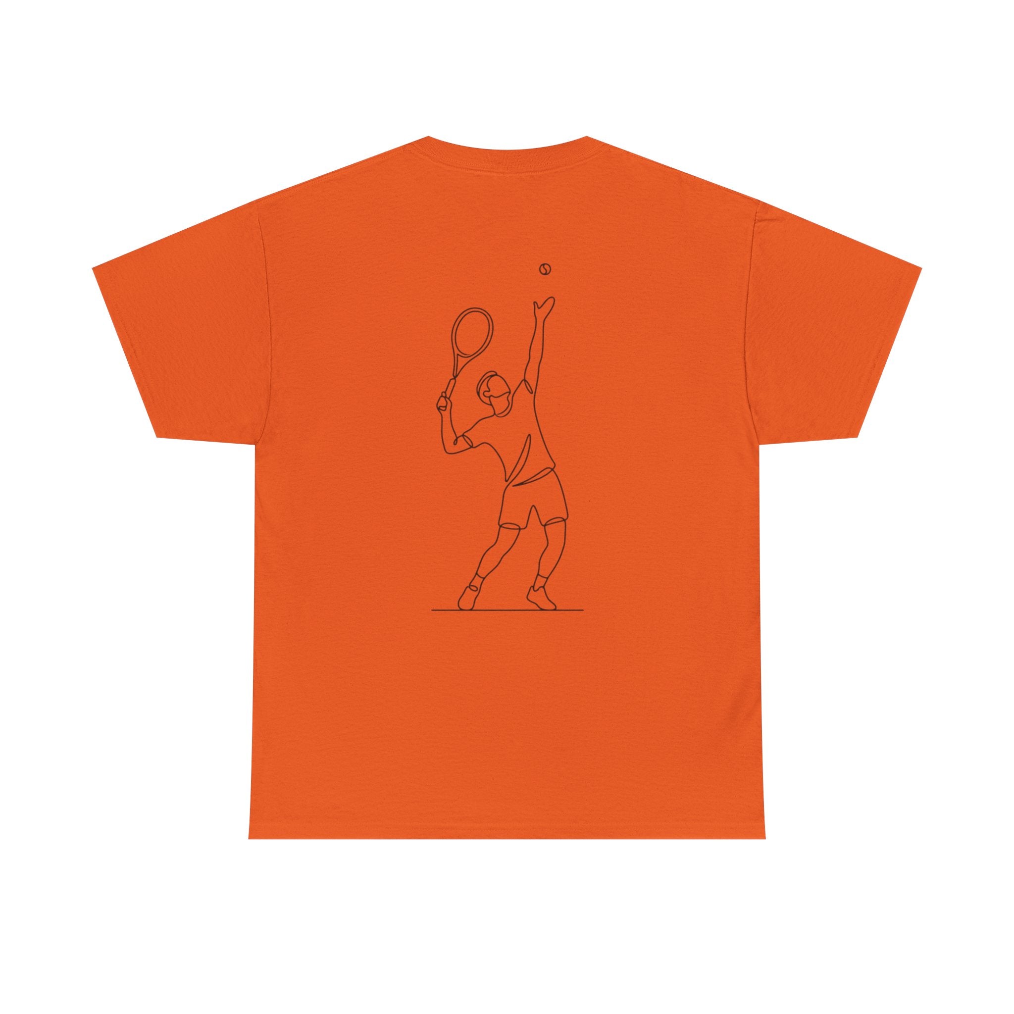 Tennis Serve Line Art Tee — Minimalist Tennis T-Shirt