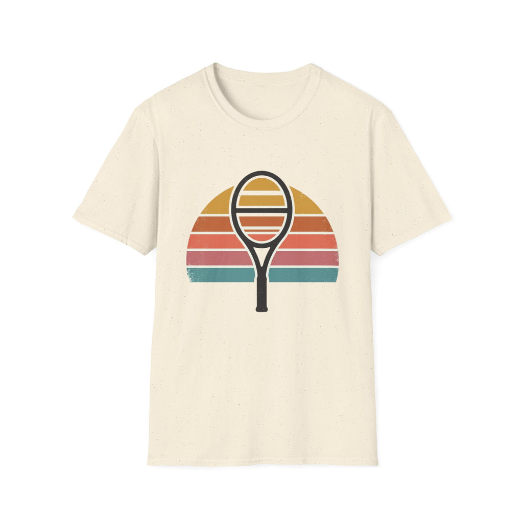 Tennis Racket Retro Sunset T-Shirt
