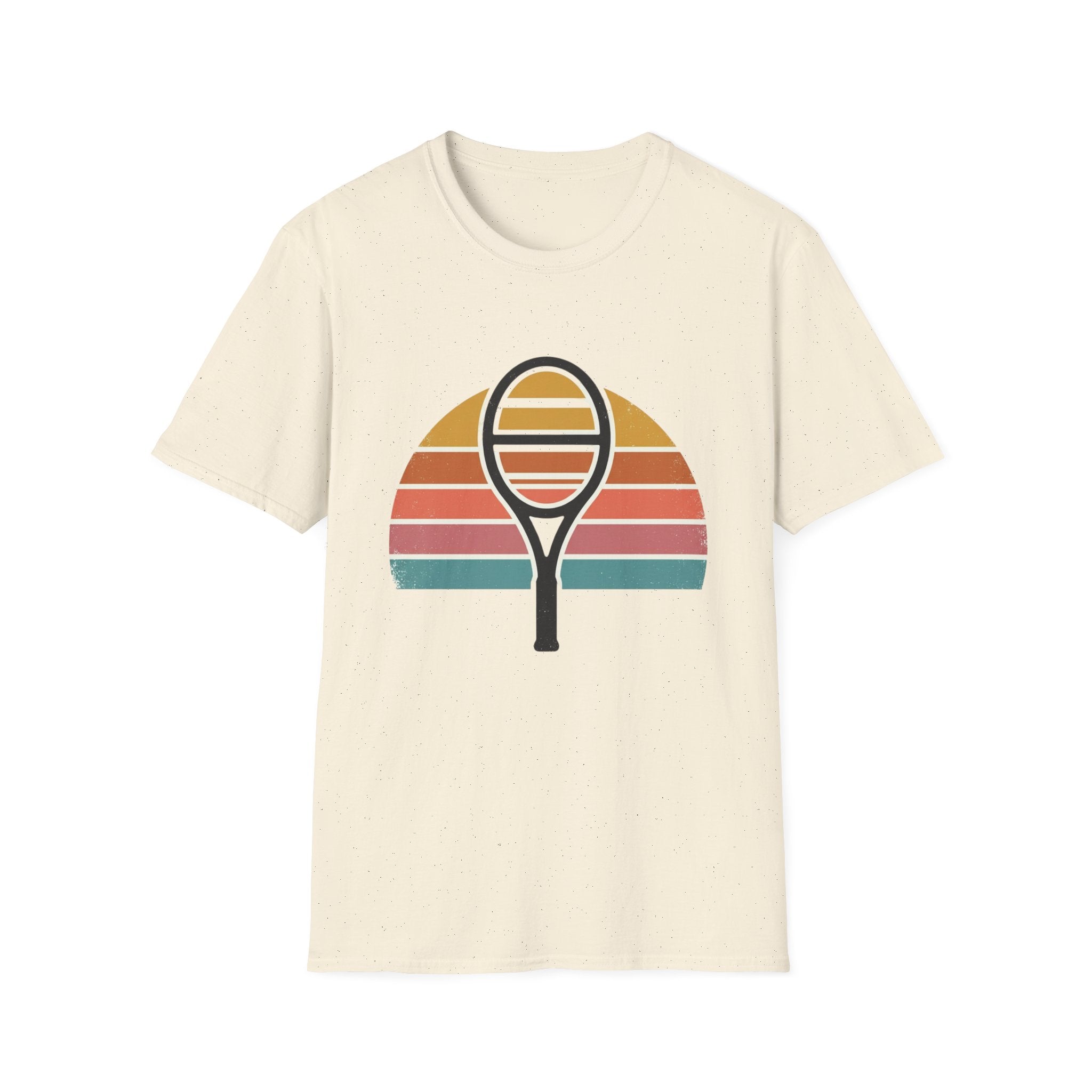 Tennis Racket Retro Sunset T-Shirt