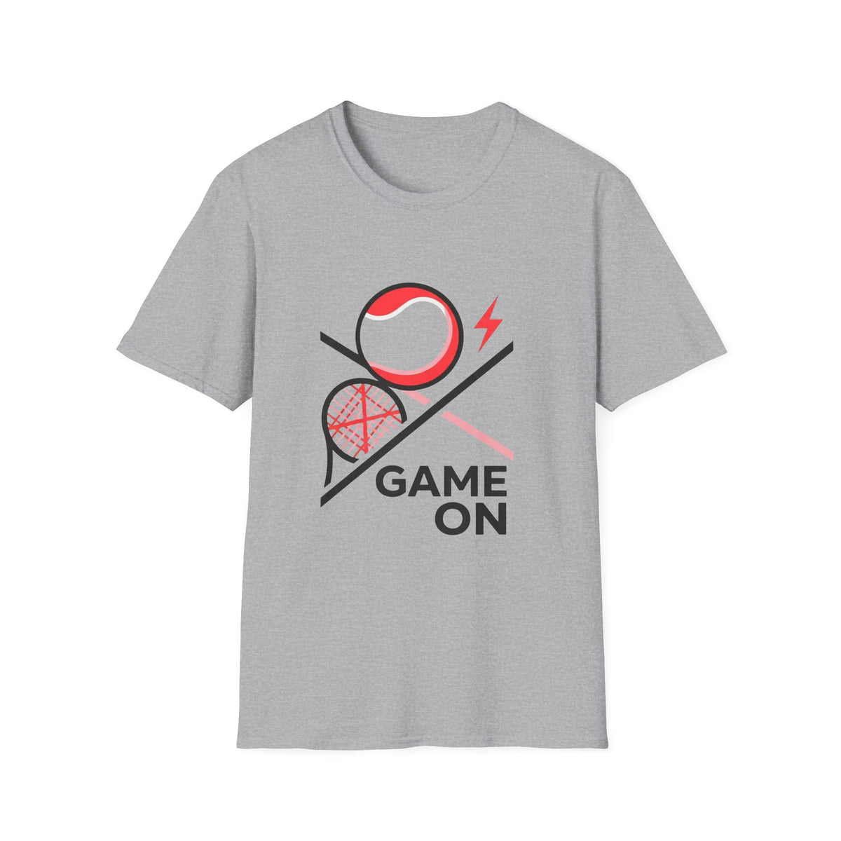 Game On Racquet T-Shirt — Minimalist Tennis Graphic Tee