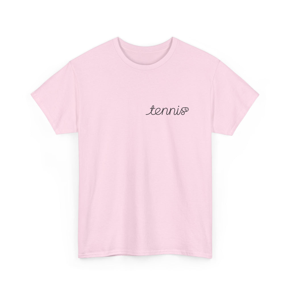 Tennis Serve Line Art Tee — Minimalist Tennis T-Shirt