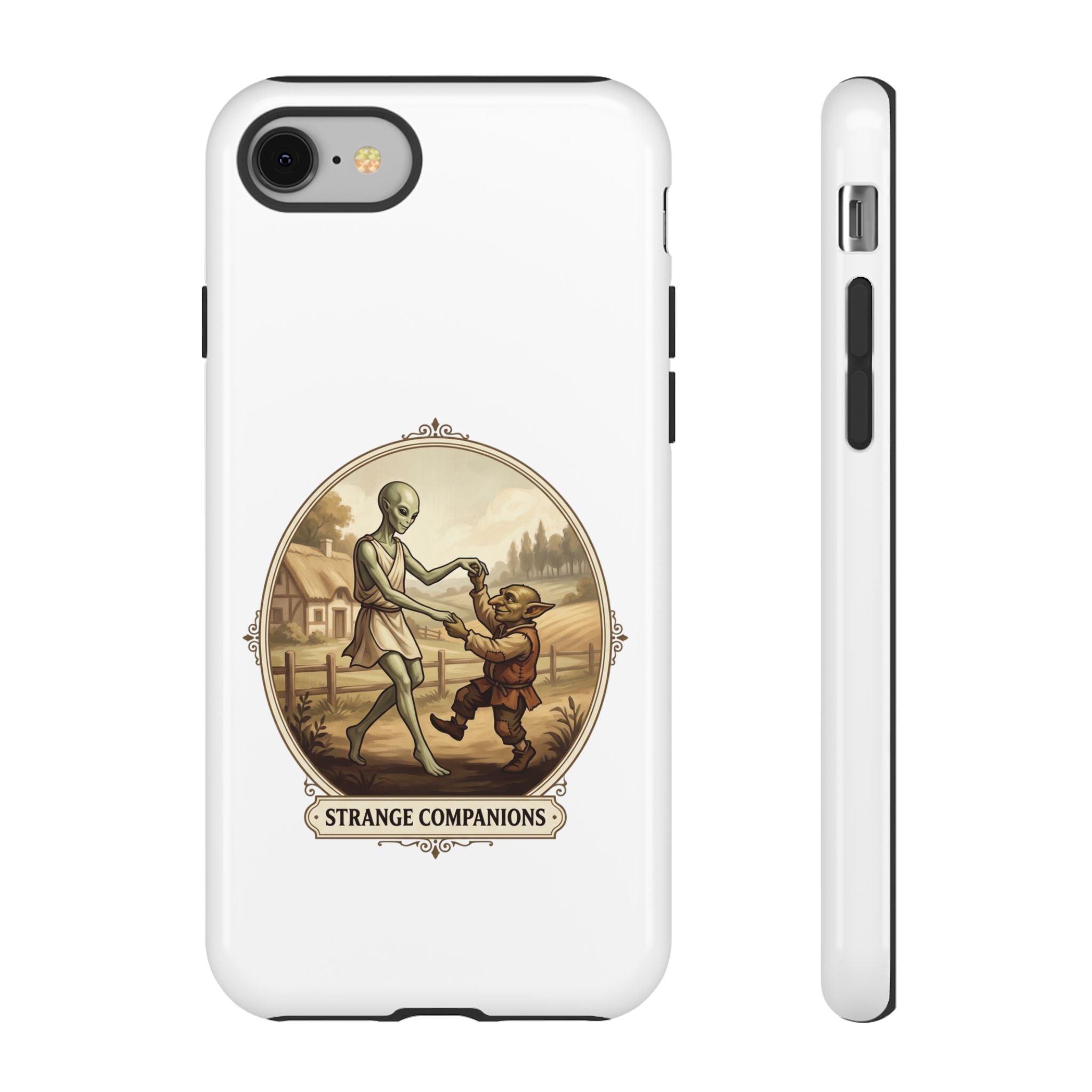 Phone Case — Vintage 'Strange Companions' Alien & Child Illustration