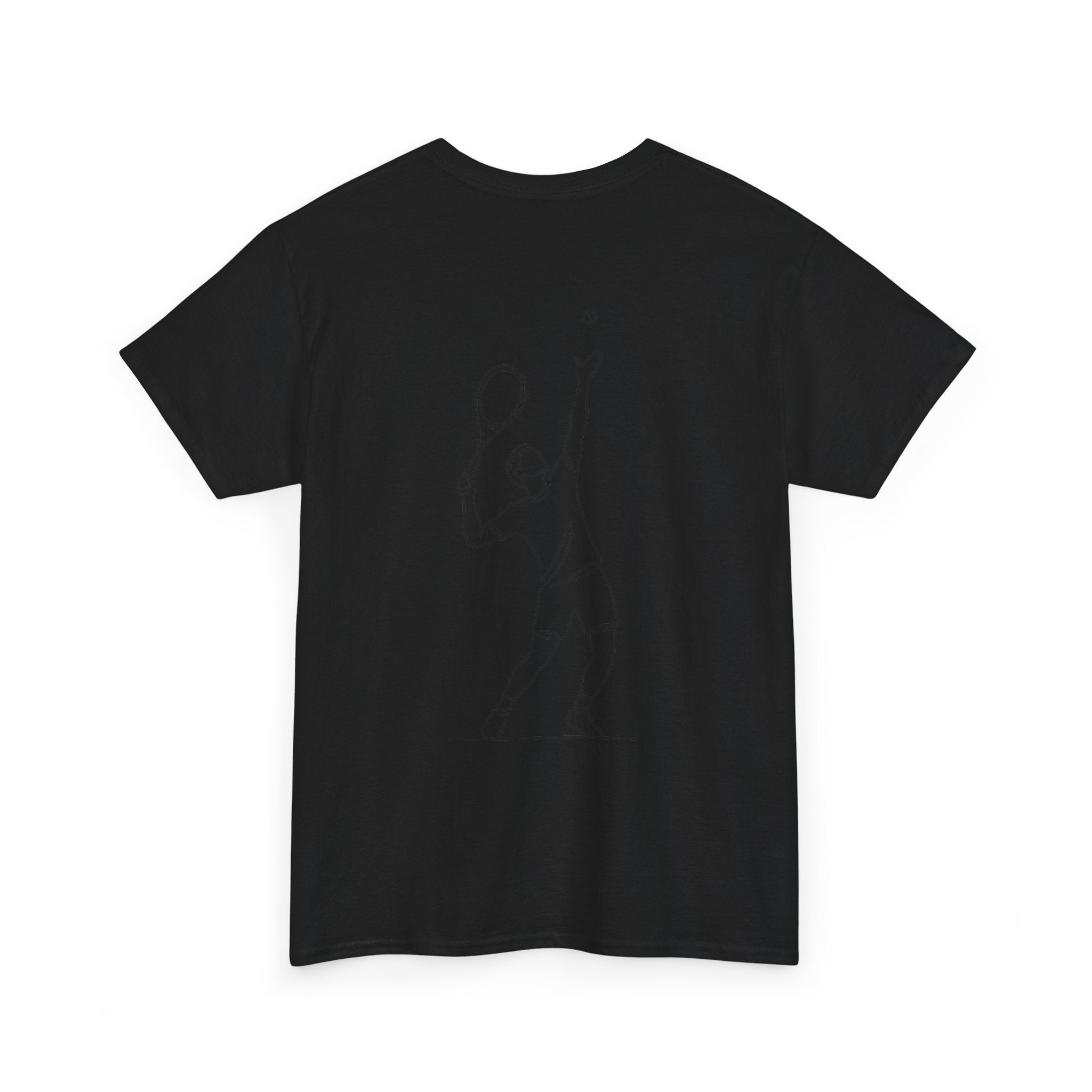 Tennis Serve Line Art Tee — Minimalist Tennis T-Shirt