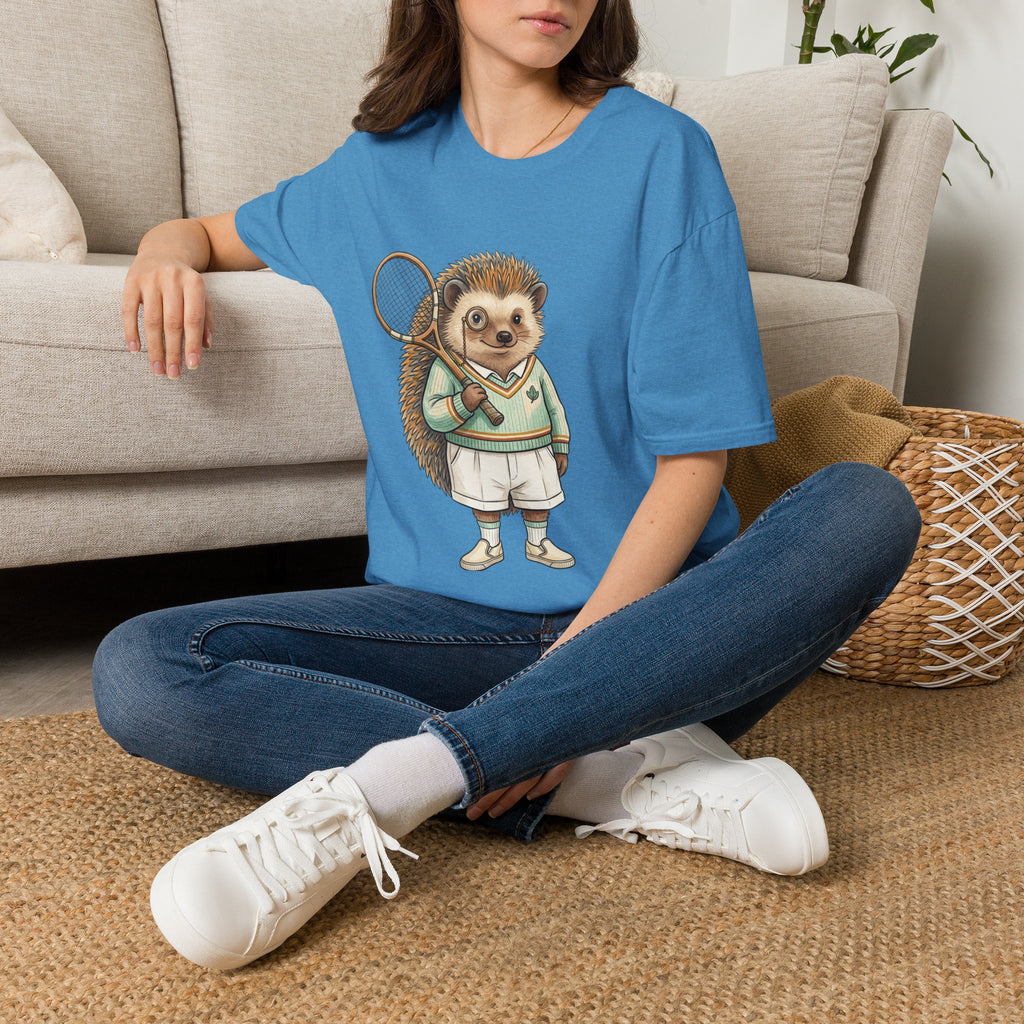 Hedgehog Tennis Player T-Shirt – Cute Animal Sports Graphic Tee