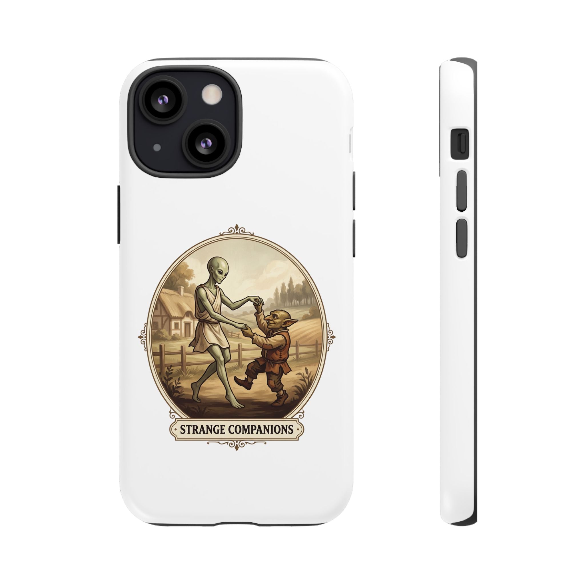 Phone Case — Vintage 'Strange Companions' Alien & Child Illustration
