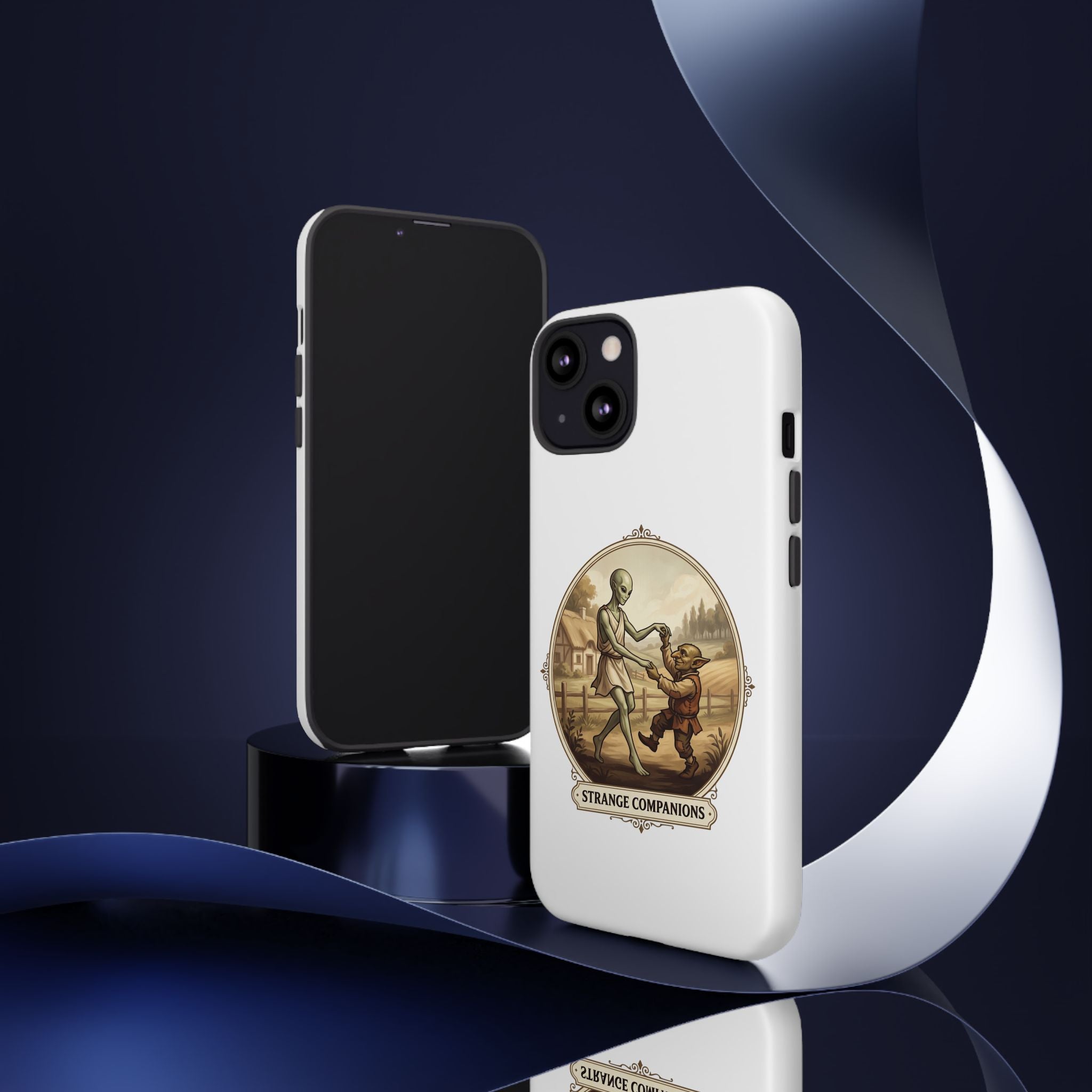 Phone Case — Vintage 'Strange Companions' Alien & Child Illustration