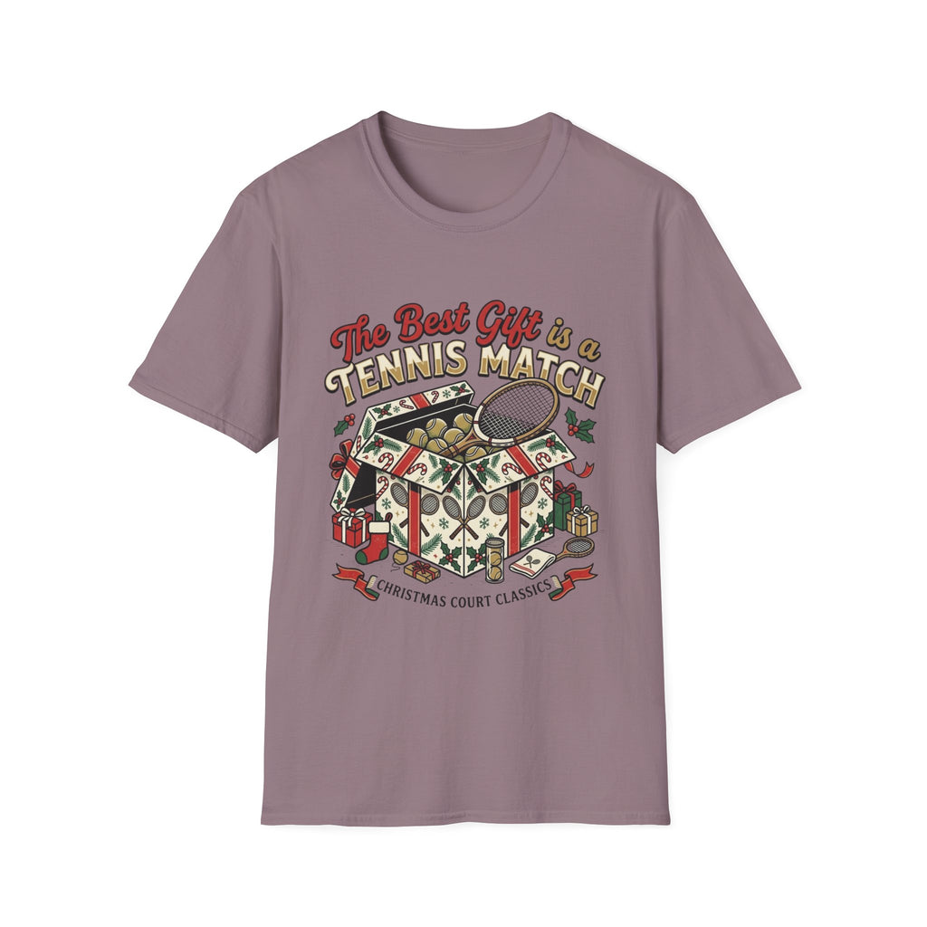 T-Shirt — “The Best Gift Is a Tennis Match” Vintage Tennis Graphic Tee