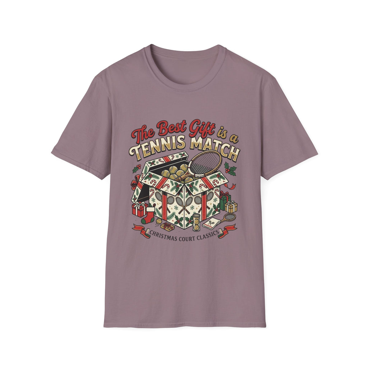 T-Shirt — “The Best Gift Is a Tennis Match” Vintage Tennis Graphic Tee