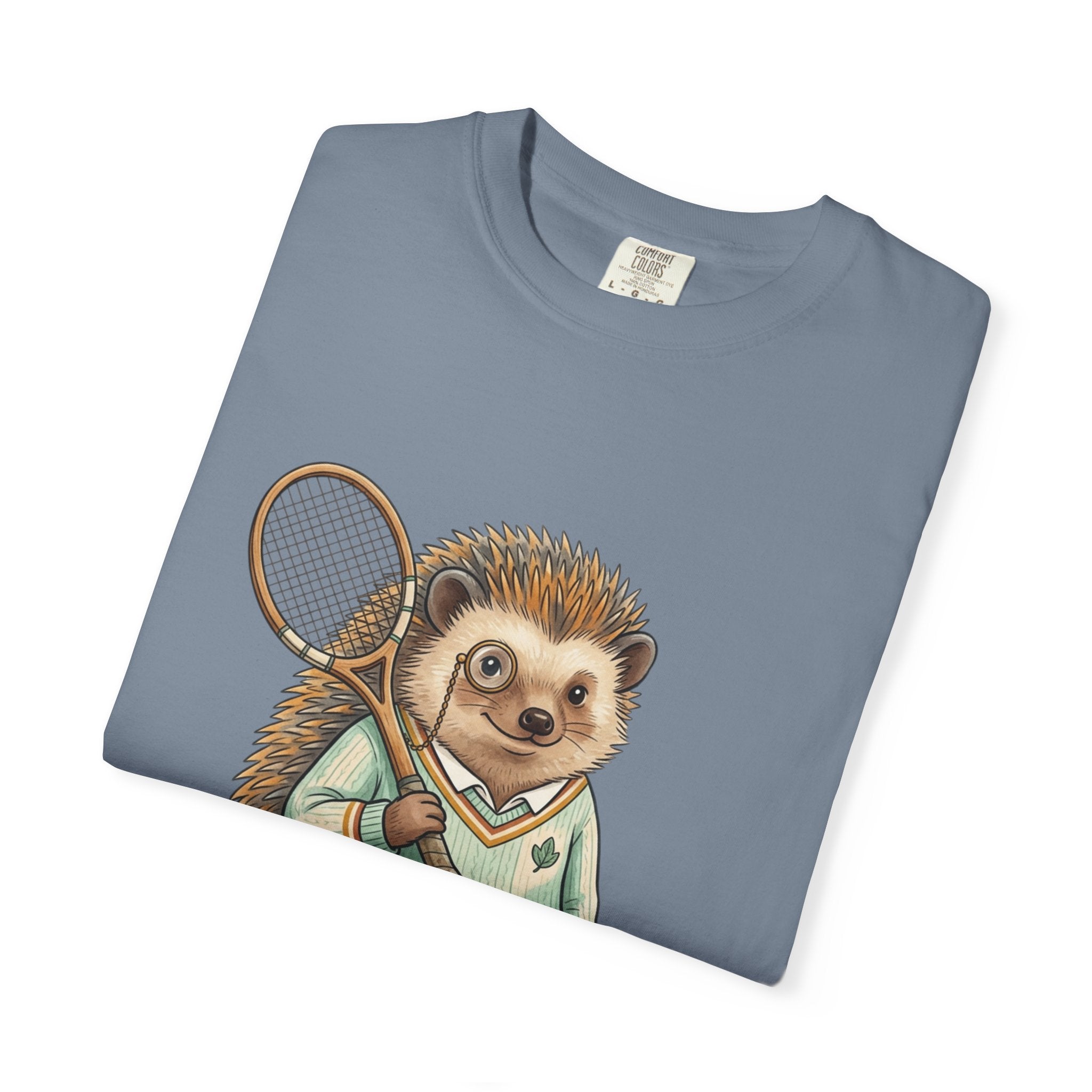 Hedgehog Tennis Player T‑Shirt — Cute Vintage Sports Animal Tee
