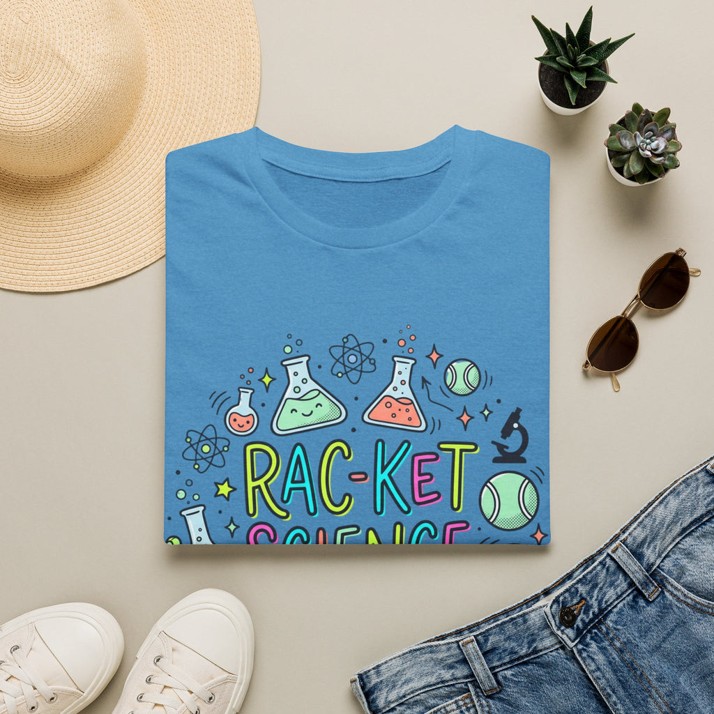 Racket Science T-Shirt — Cute Tennis & Science Graphic Tee