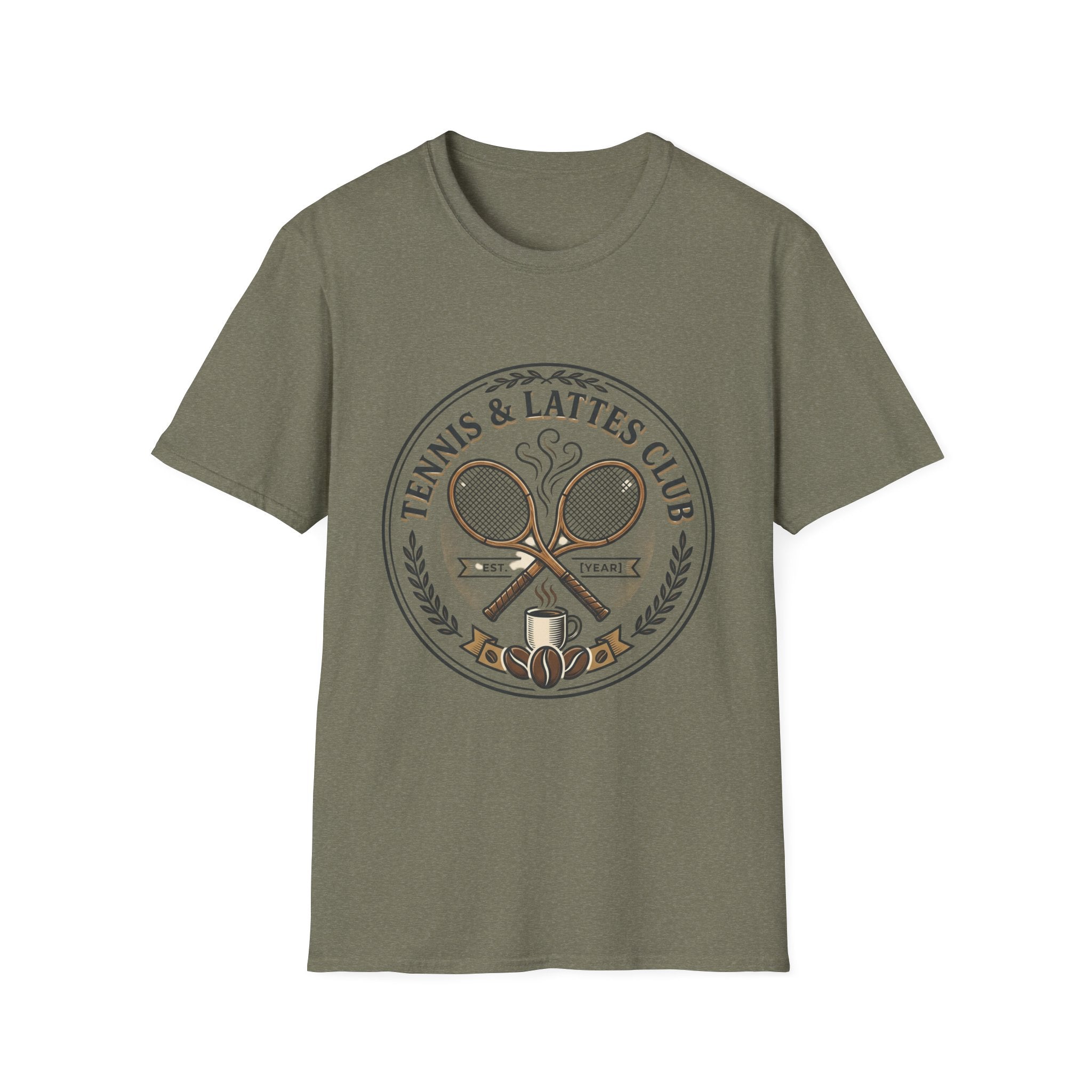 Tennis & Lattes Club Graphic Tee — Vintage Tennis & Coffee Crew