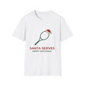 Tennis Christmas T‑Shirt — "Santa Serves" Holiday Tennis Tee