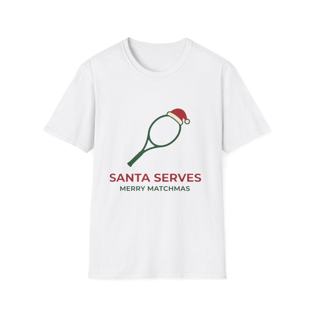 Tennis Christmas T‑Shirt — "Santa Serves" Holiday Tennis Tee