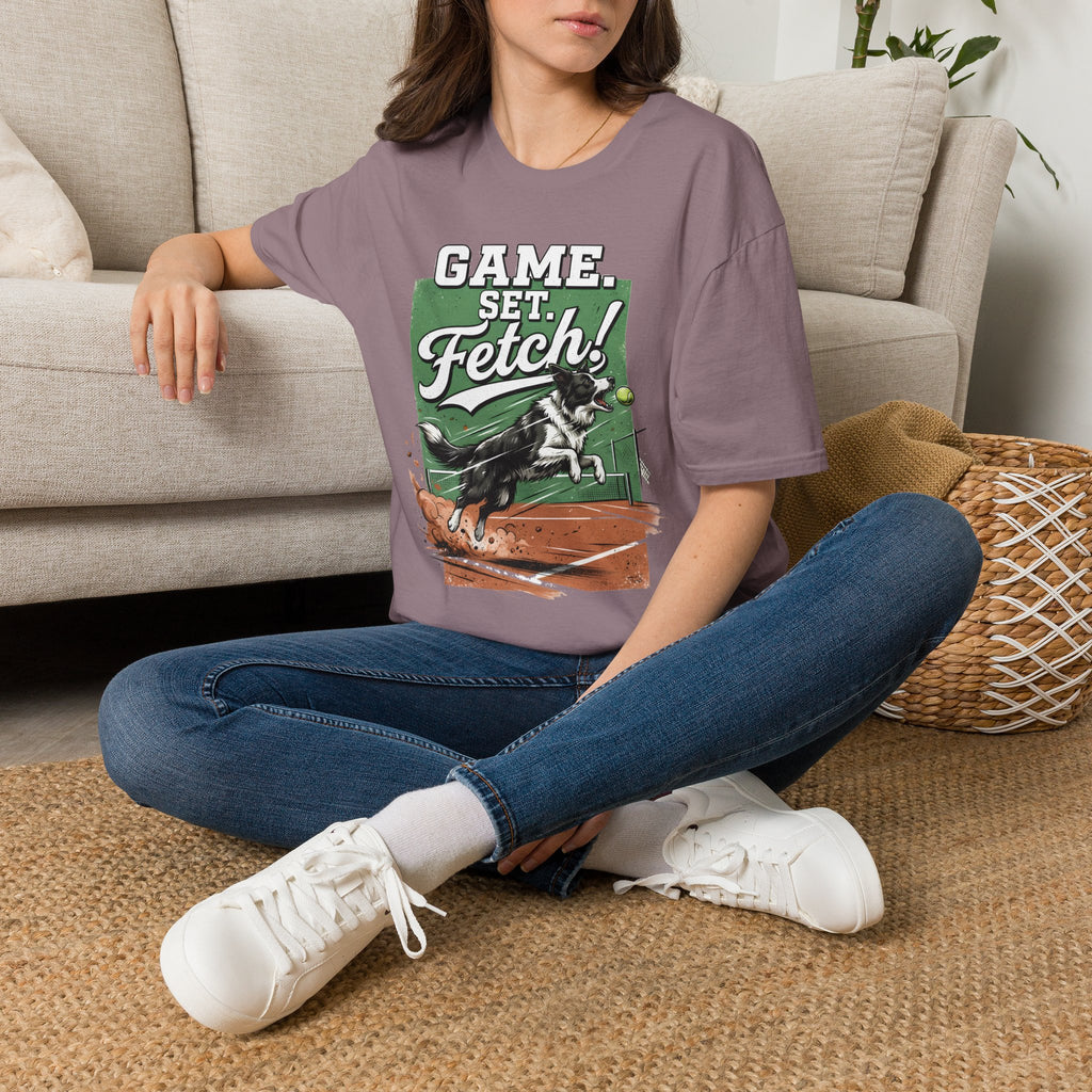 Game, Set, Fetch! Tennis Dog T-Shirt — Funny Pet Lover Athletic Tee