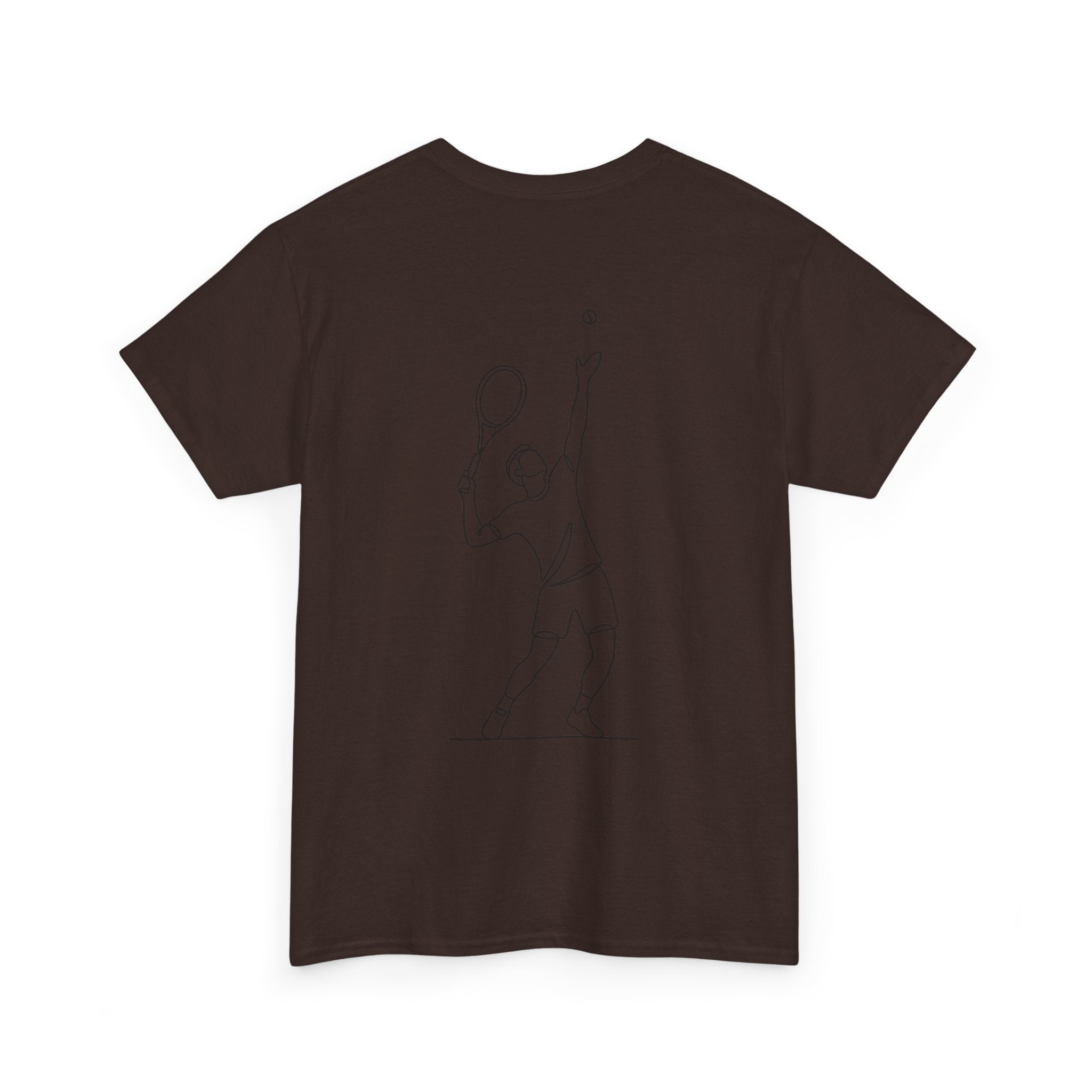 Tennis Serve Line Art Tee — Minimalist Tennis T-Shirt