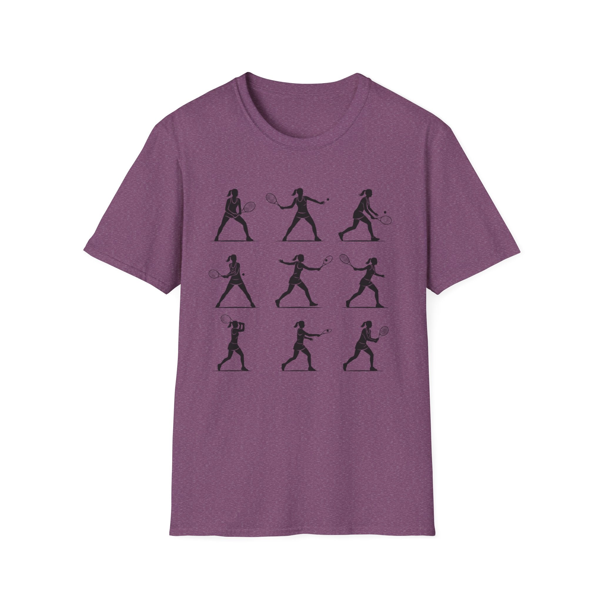 Tennis Silhouette Tee — Women's Tennis Player Pose Graphic T-Shirt