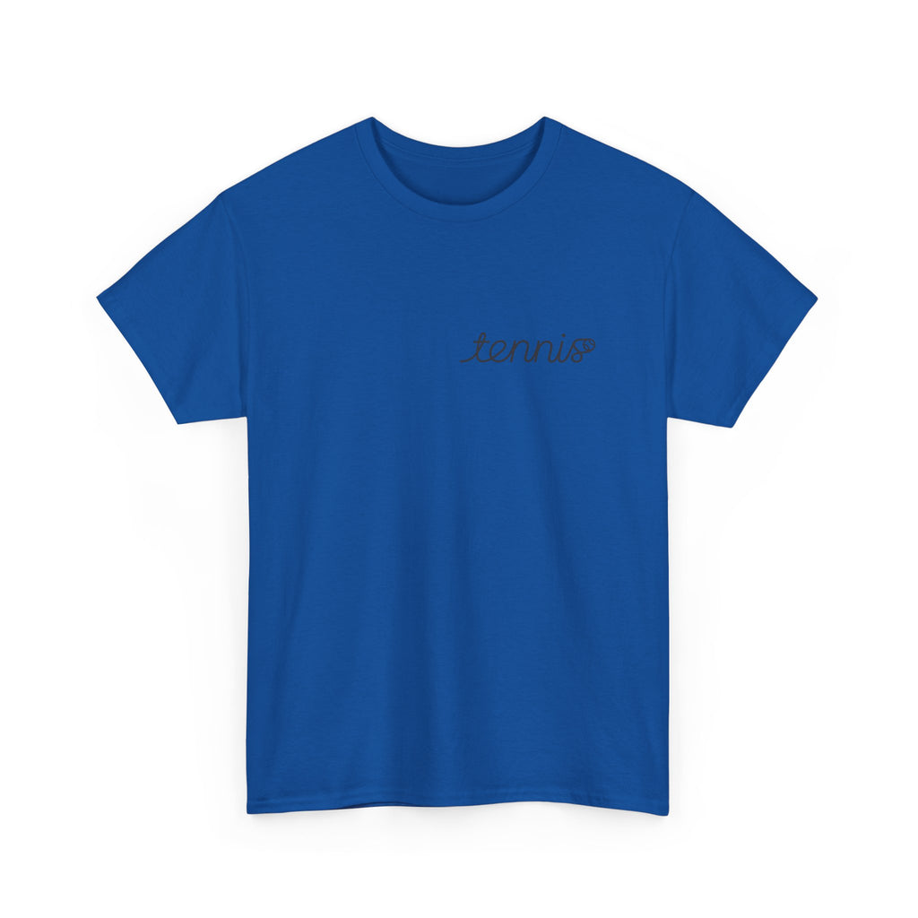 Tennis Serve Line Art Tee — Minimalist Tennis T-Shirt
