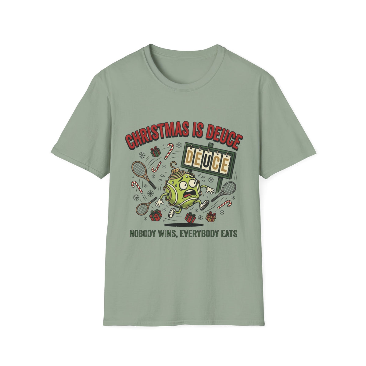 Christmas Is Deuce T-Shirt — Funny Holiday Card Game Tee
