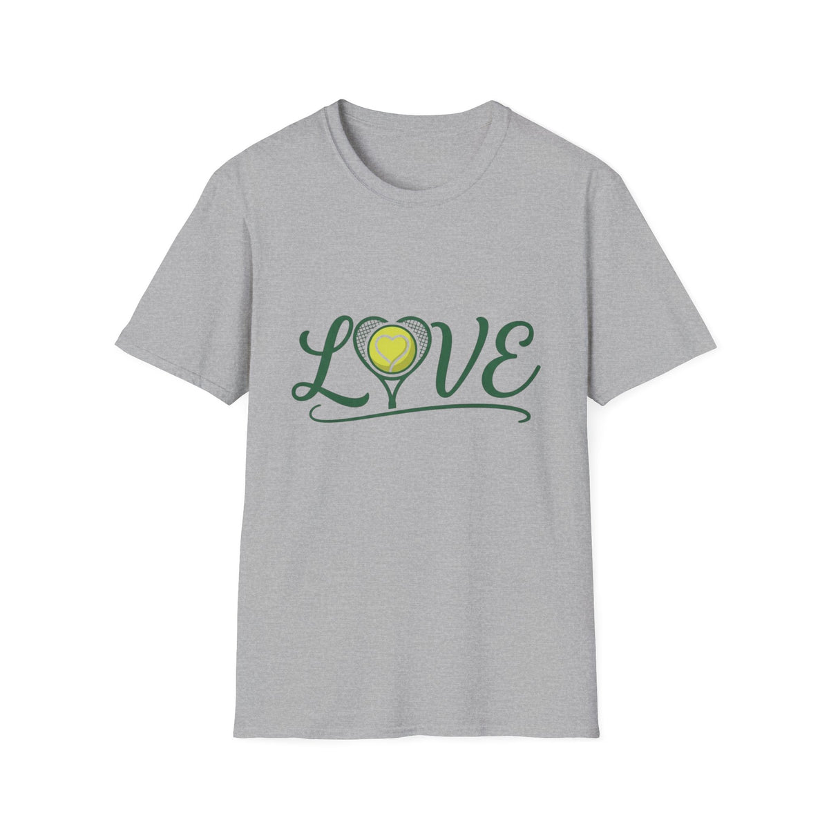 Love Tennis T-Shirt — Heart Tennis Ball Graphic