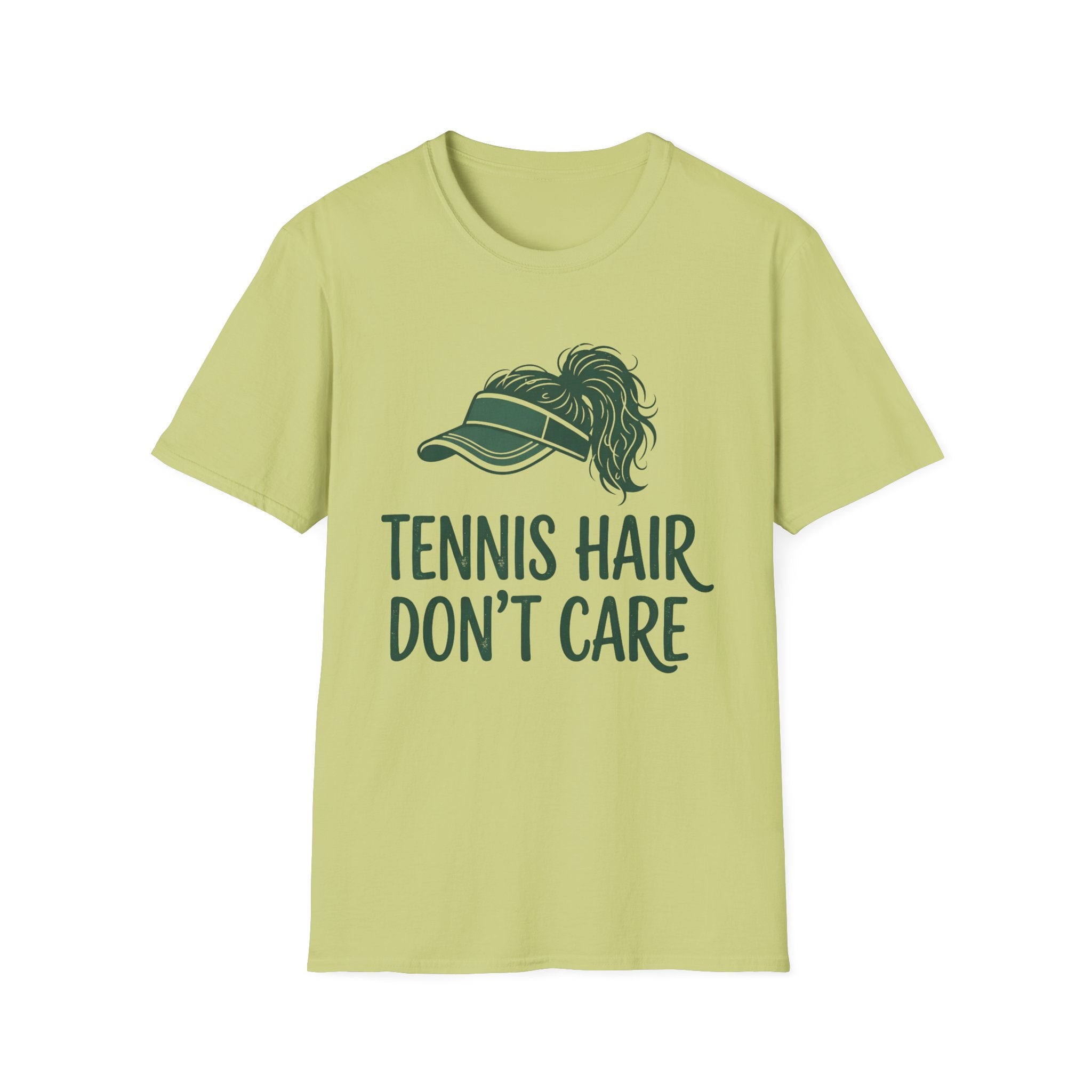 tennis hair don't care t-shirt