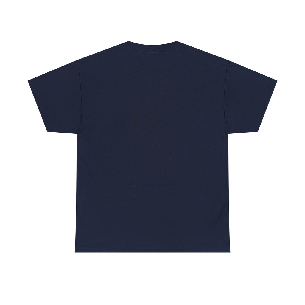 Tennis Serve Line Art Tee — Minimalist Tennis T-Shirt