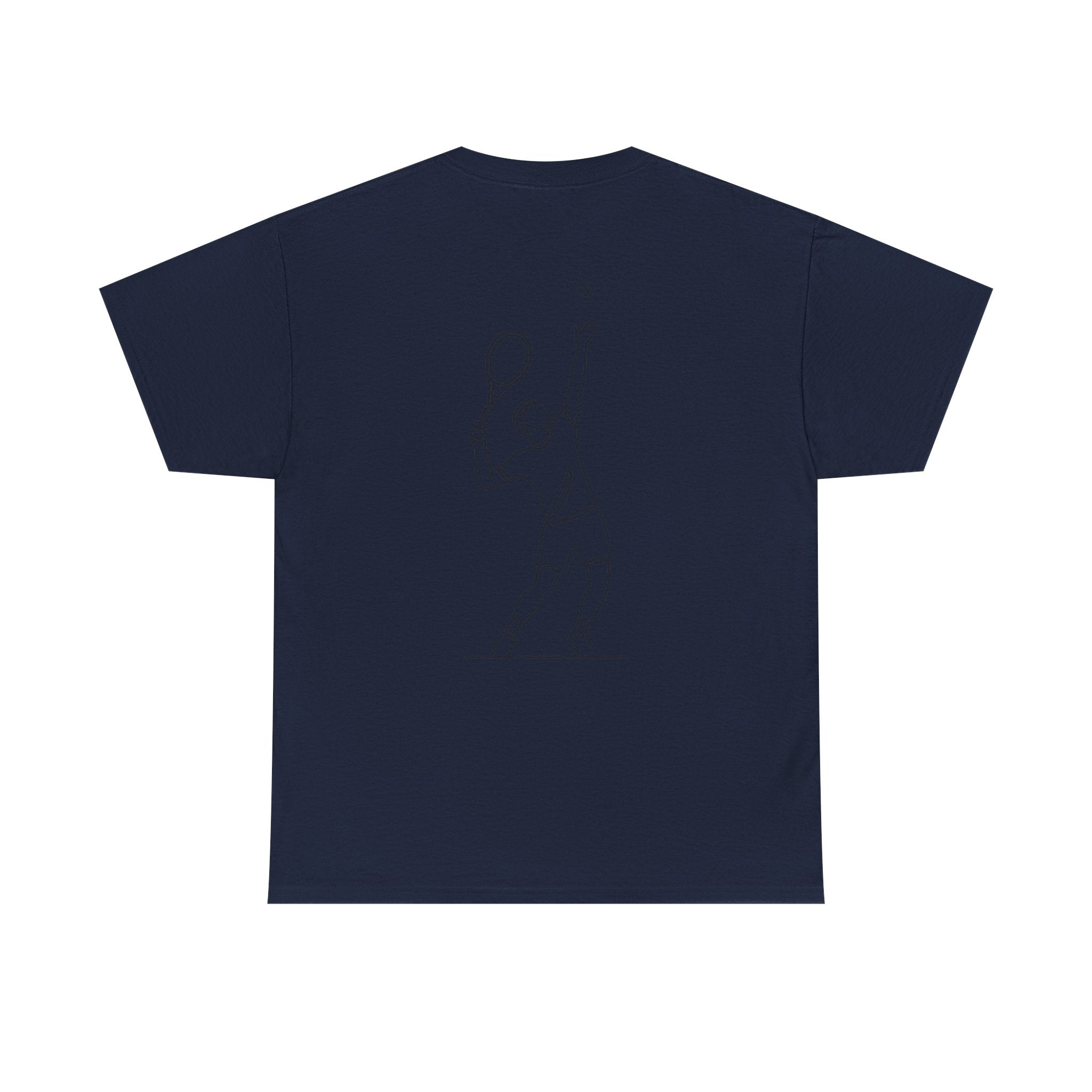Tennis Serve Line Art Tee — Minimalist Tennis T-Shirt