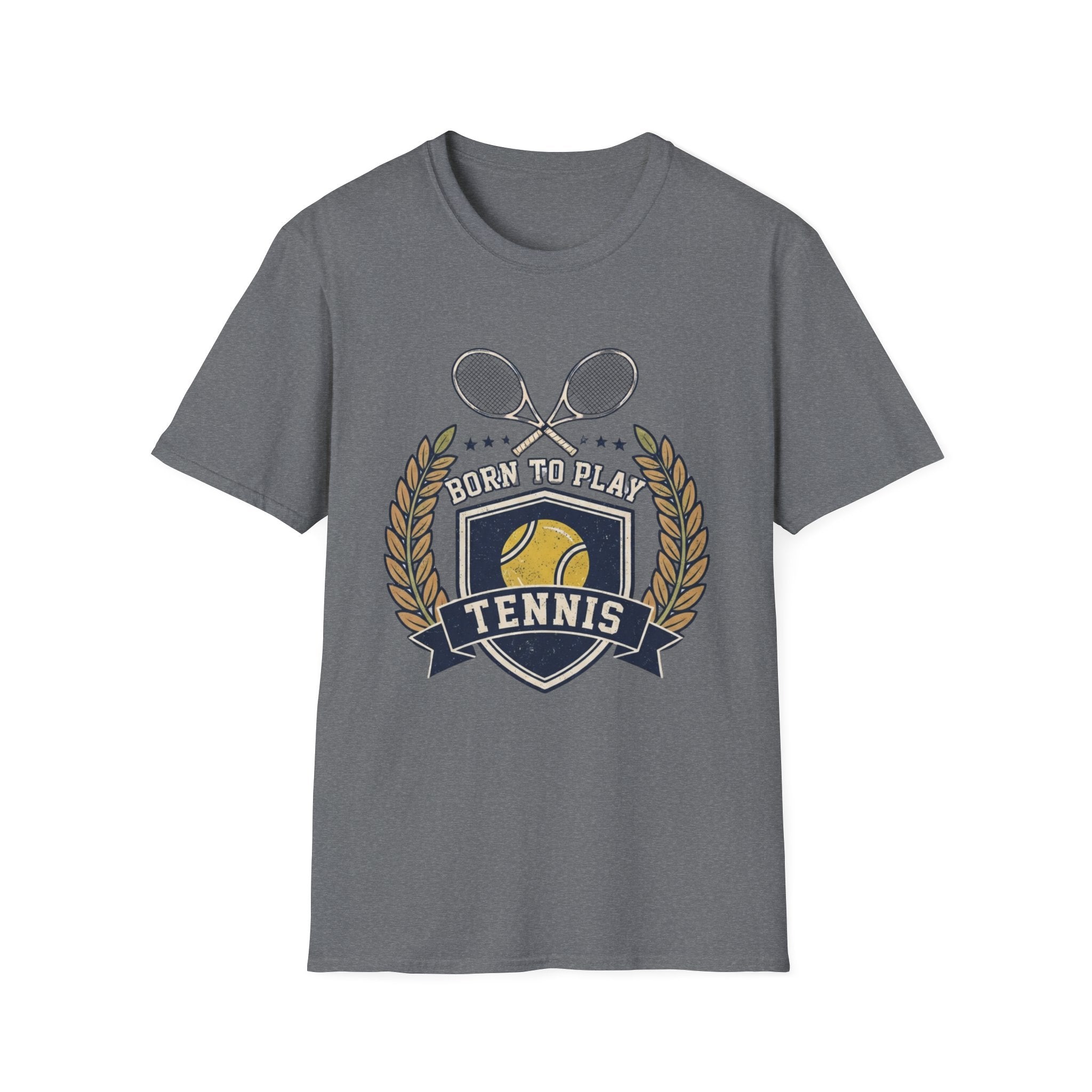 Tennis T‑Shirt — "Born to Play" Vintage Tennis Crest Tee