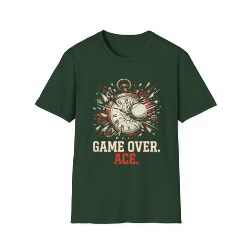 Game Over Ace T-Shirt — Vintage Pocket Watch Explosion Gamer Tee