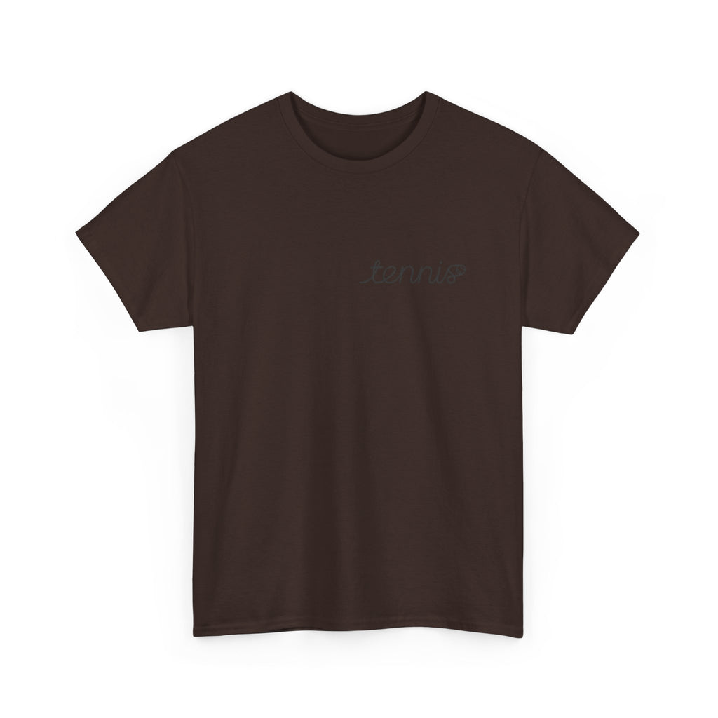 Tennis Serve Line Art Tee — Minimalist Tennis T-Shirt