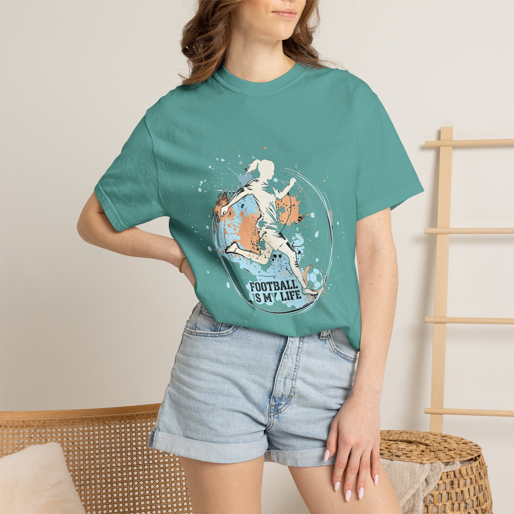 Football Is My Life T-Shirt — Girls' Football Player Tee