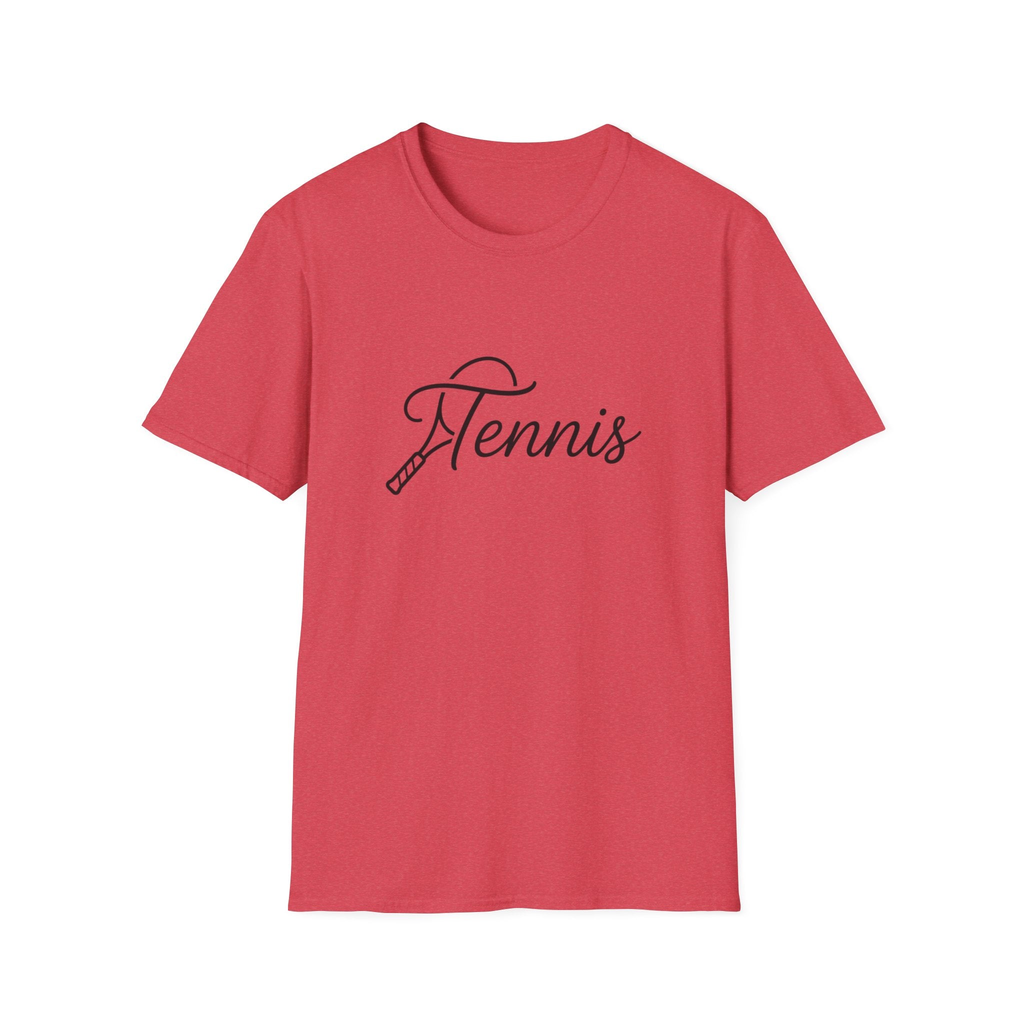 Tennis Script T-Shirt — Elegant Racket Design