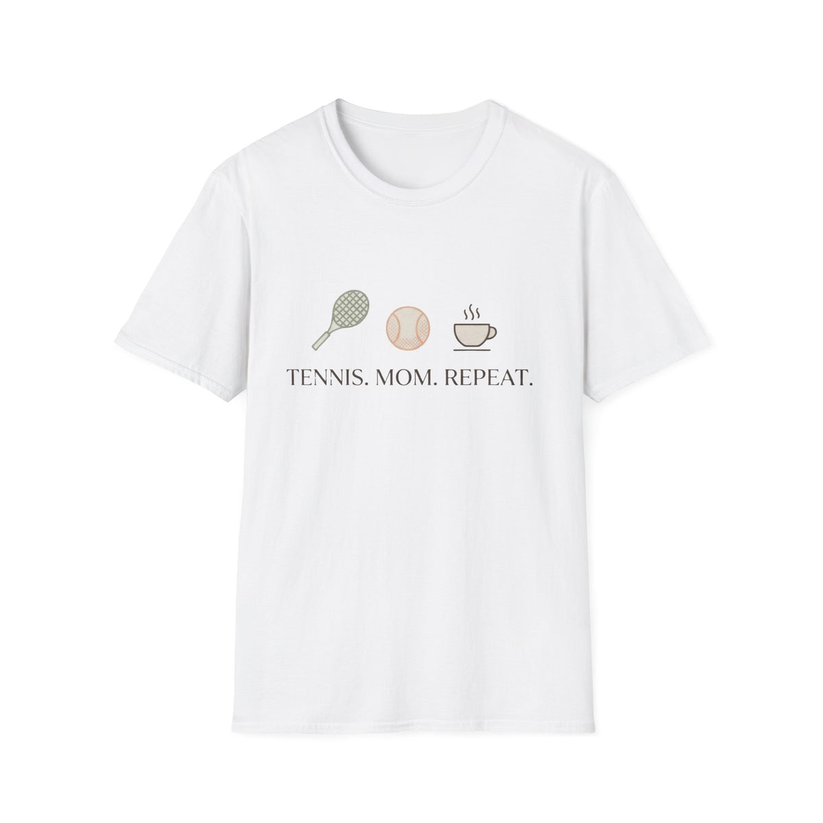 Tennis Mom T‑Shirt – "Tennis. Mom. Repeat." Graphic Tee
