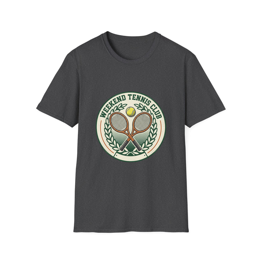 Weekend Tennis Club T-Shirt — Retro Tennis Racket & Ball Graphic