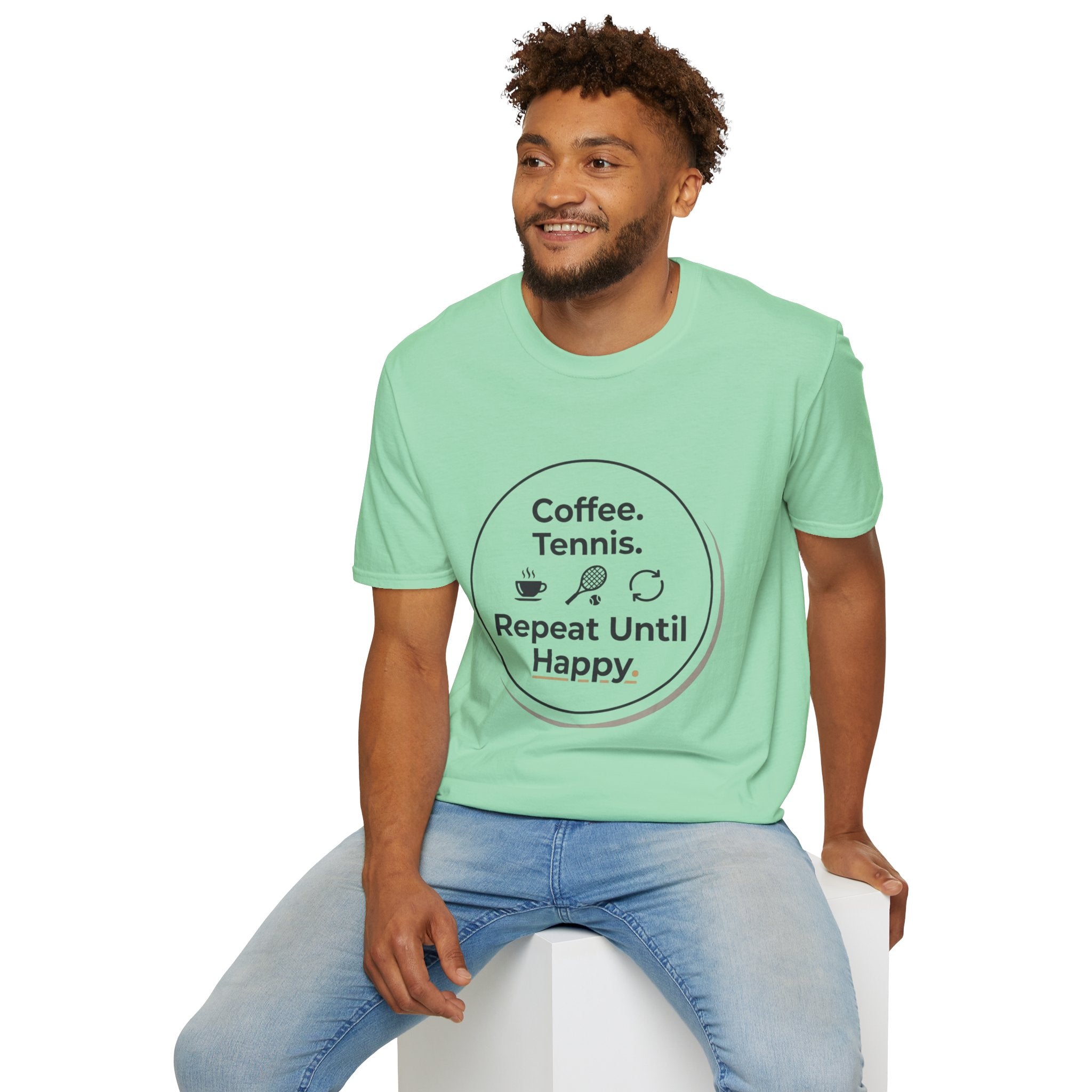 Coffee. Tennis. Repeat Until Happy. T-Shirt