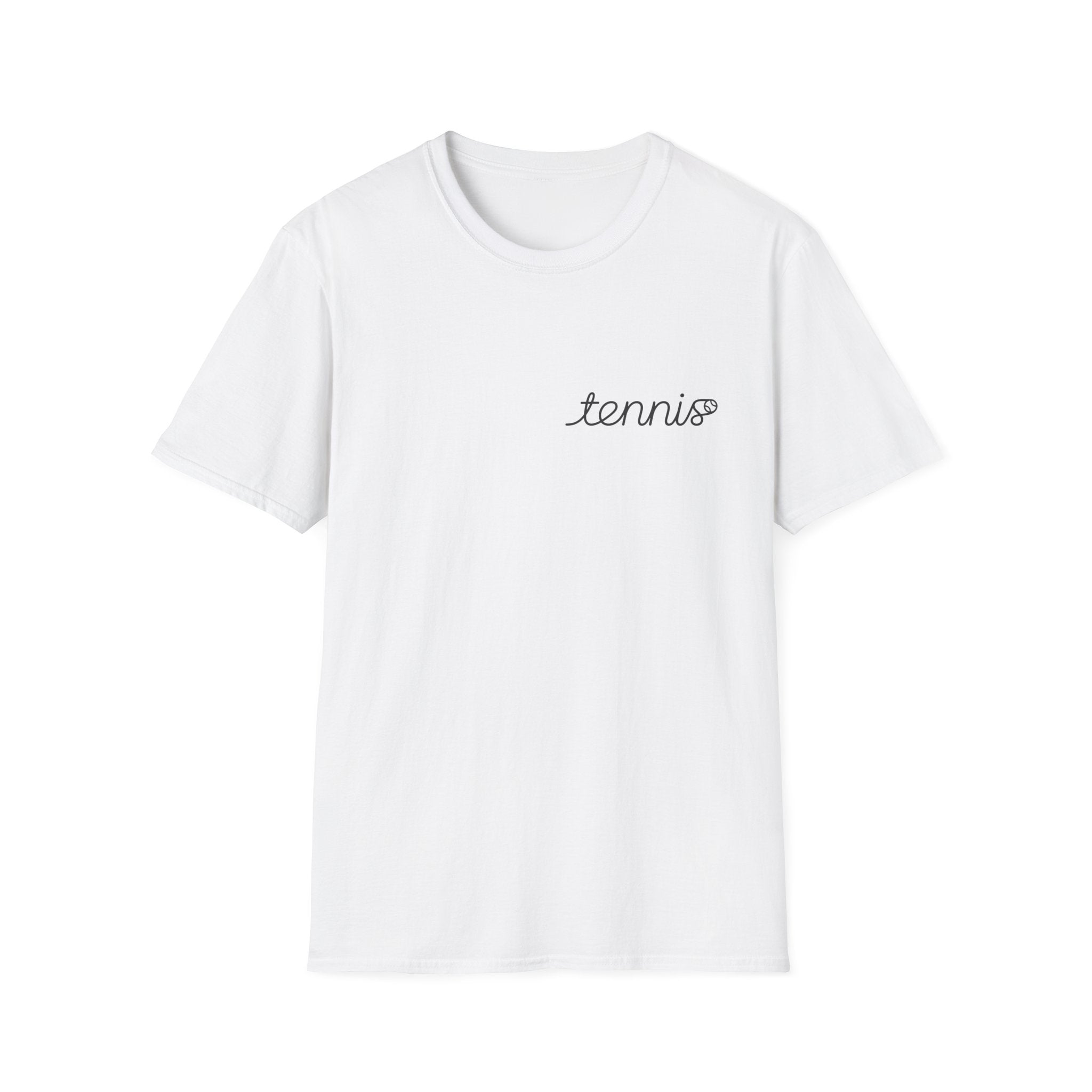 Tennis Script T-Shirt — Minimal Athletic Tee for Players & Fans