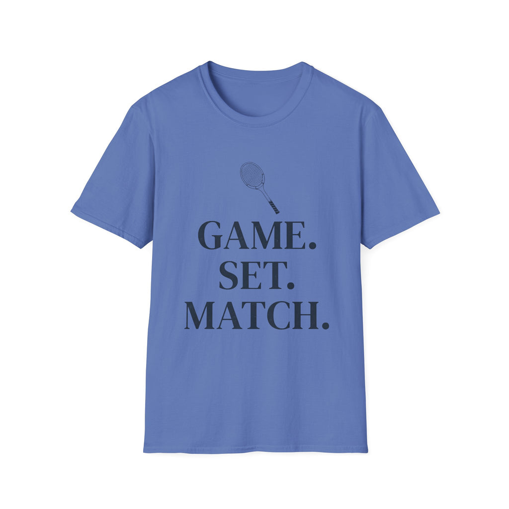 Tennis Shirt — 'GAME. SET. MATCH.' Graphic Tee