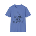 Tennis Shirt — 'GAME. SET. MATCH.' Graphic Tee