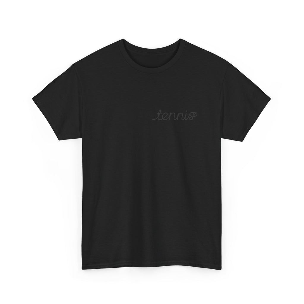 Tennis Serve Line Art Tee — Minimalist Tennis T-Shirt