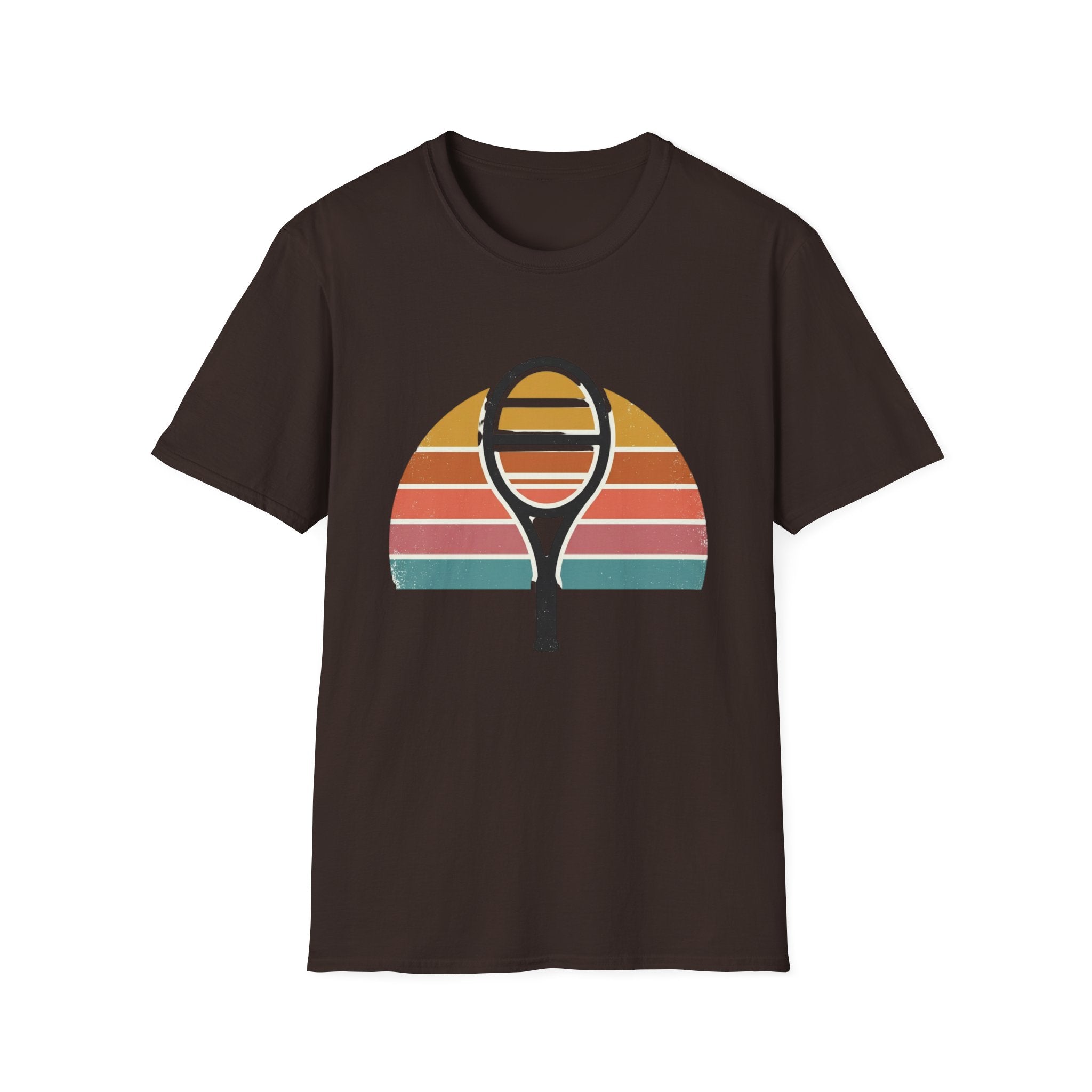 Tennis Racket Retro Sunset T-Shirt