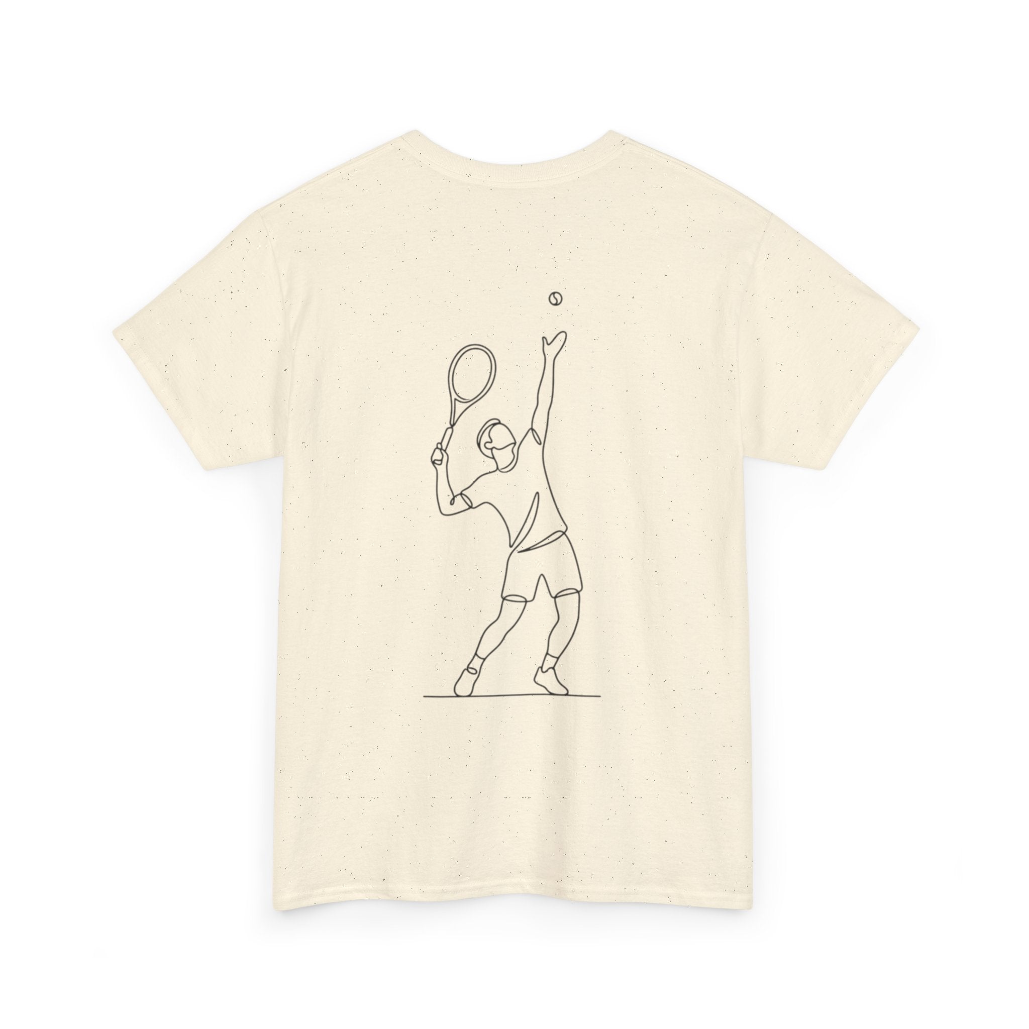 Tennis Serve Line Art Tee — Minimalist Tennis T-Shirt