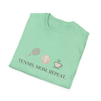 Tennis Mom T‑Shirt – "Tennis. Mom. Repeat." Graphic Tee