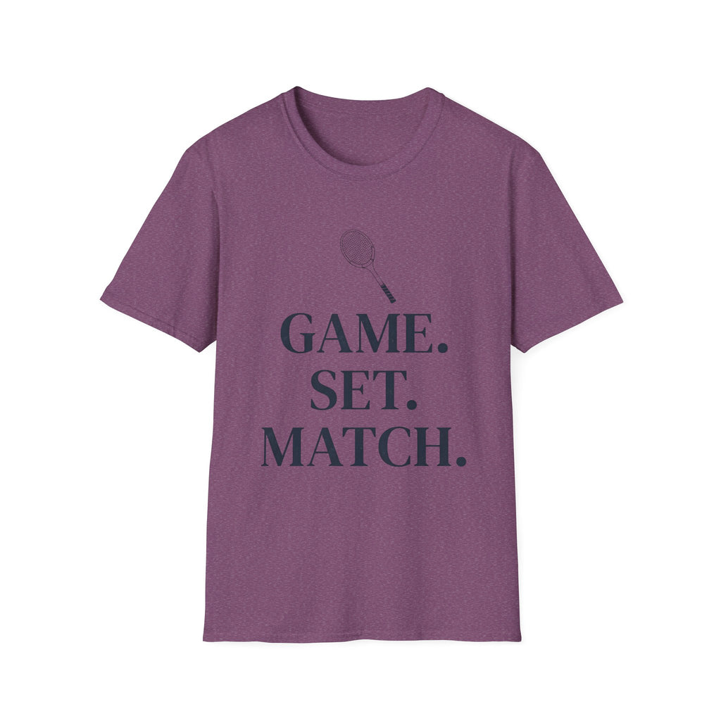 Tennis Shirt — 'GAME. SET. MATCH.' Graphic Tee