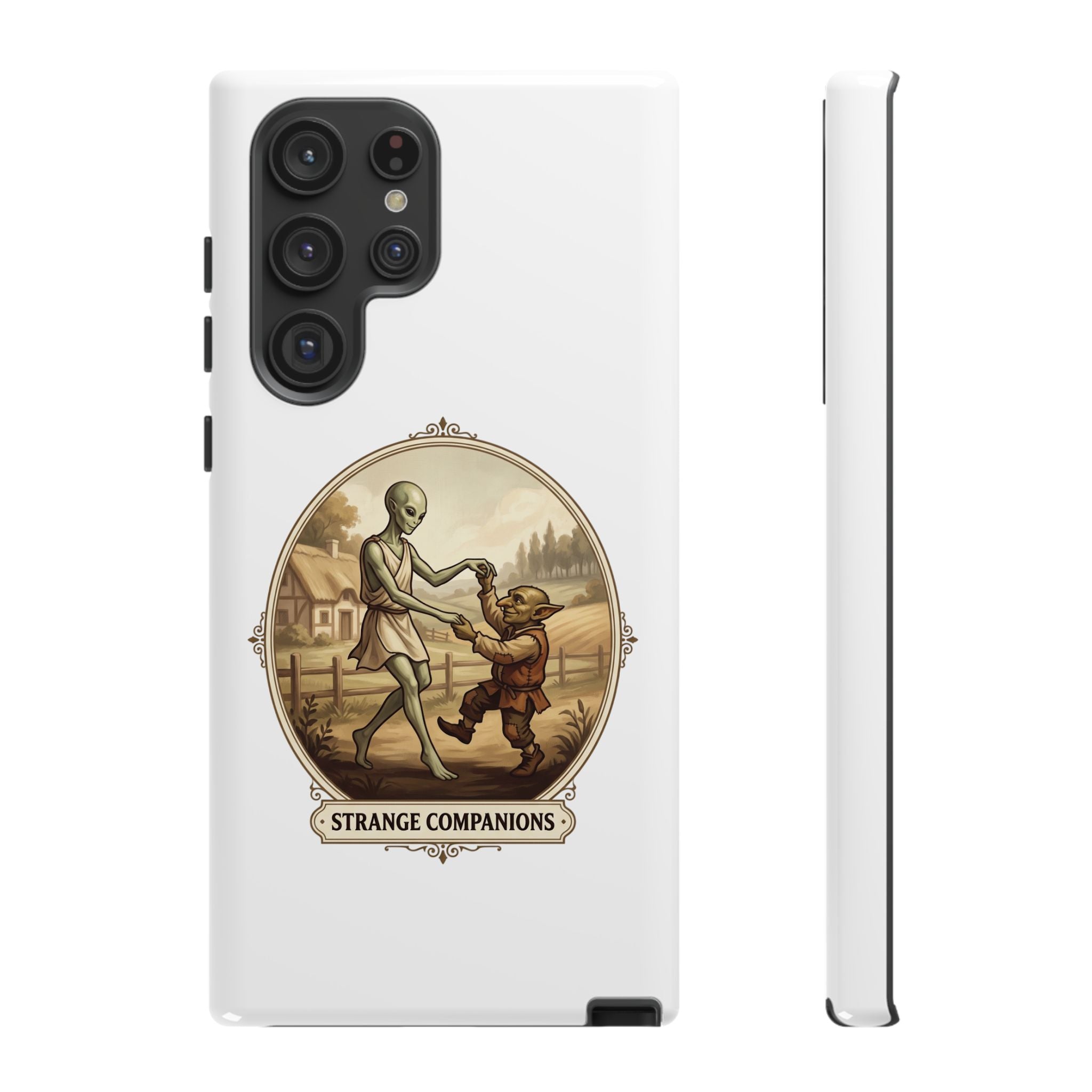 Phone Case — Vintage 'Strange Companions' Alien & Child Illustration