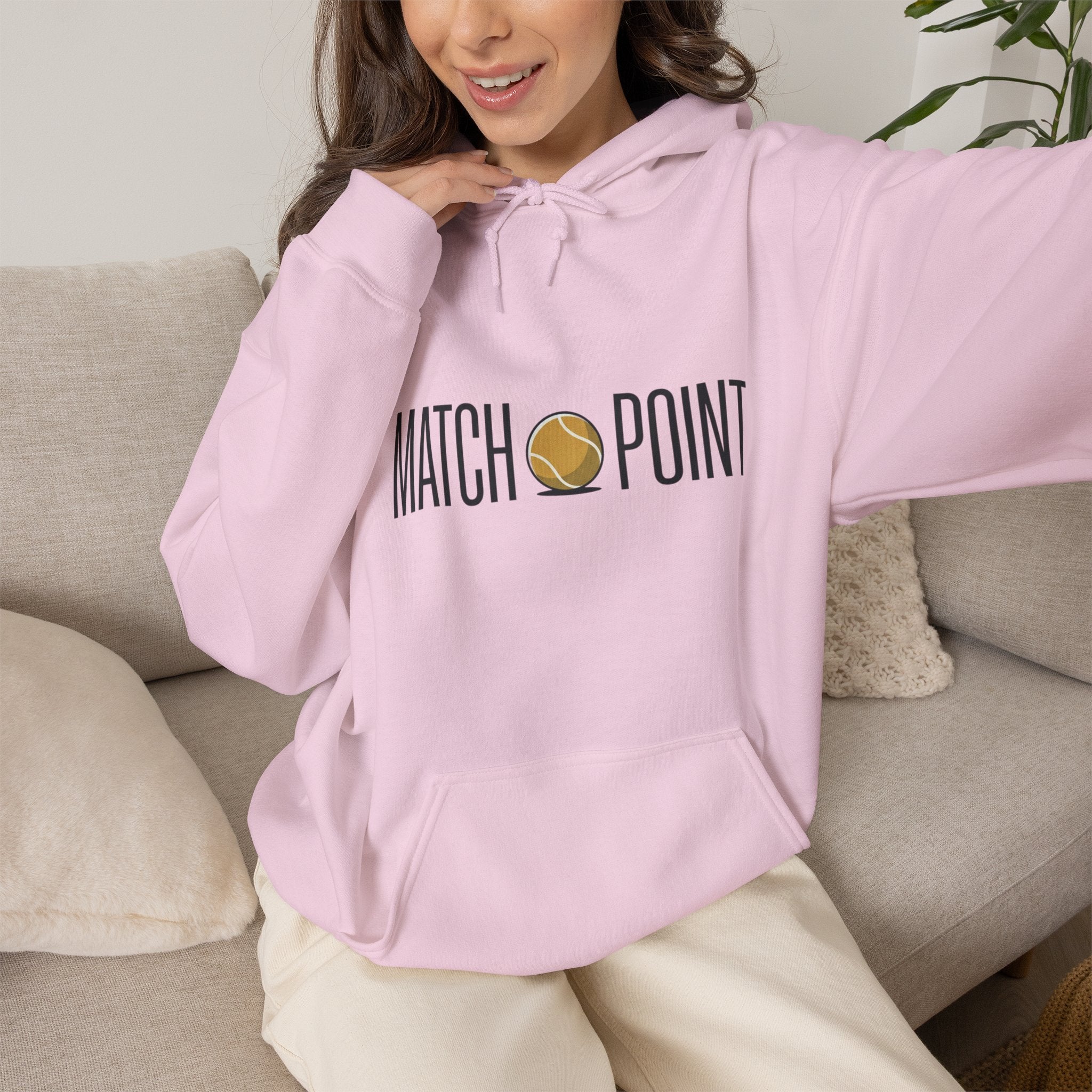 Match Point Tennis Hoodie — 'MATCH POINT' Graphic Pullover