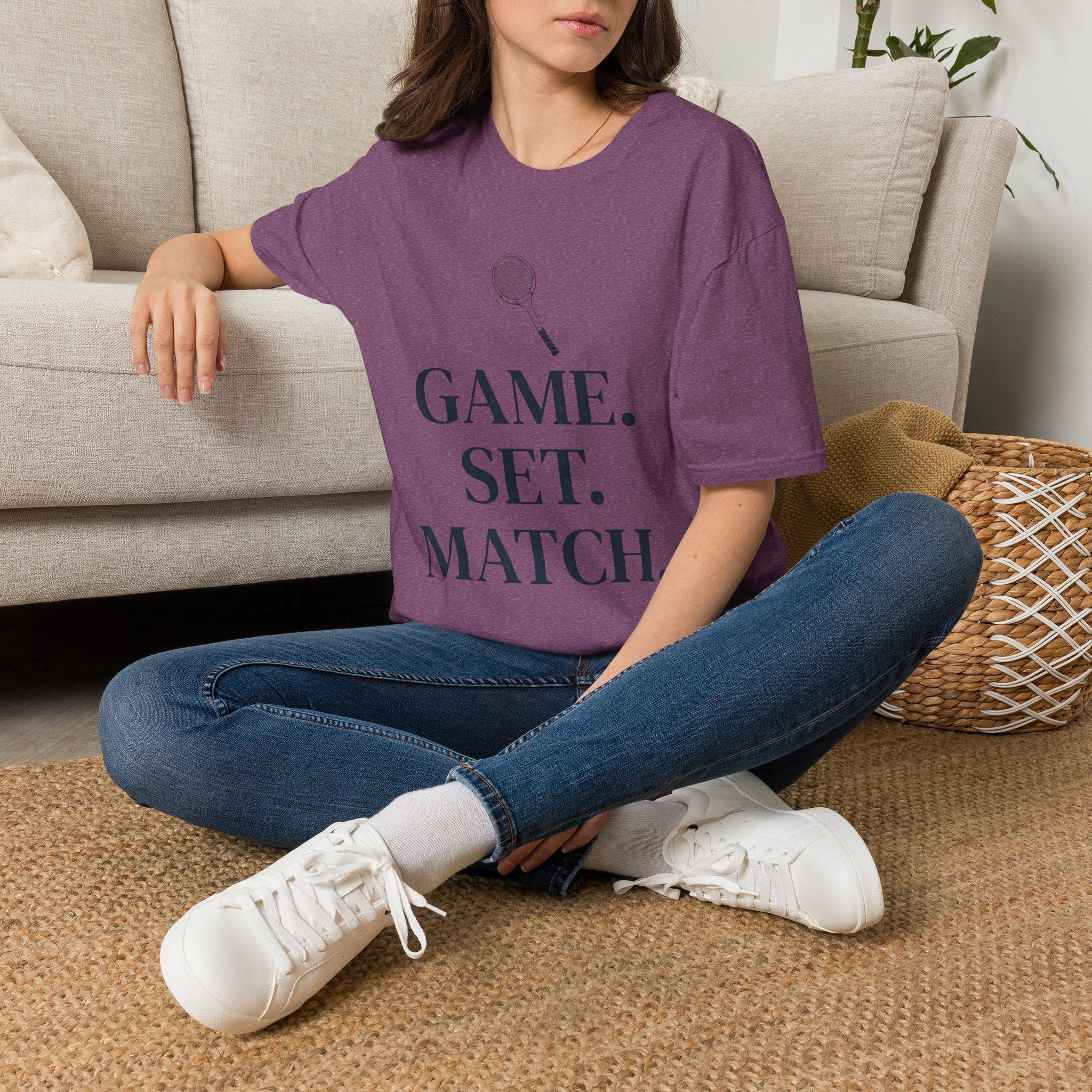 Tennis Shirt — 'GAME. SET. MATCH.' Graphic Tee