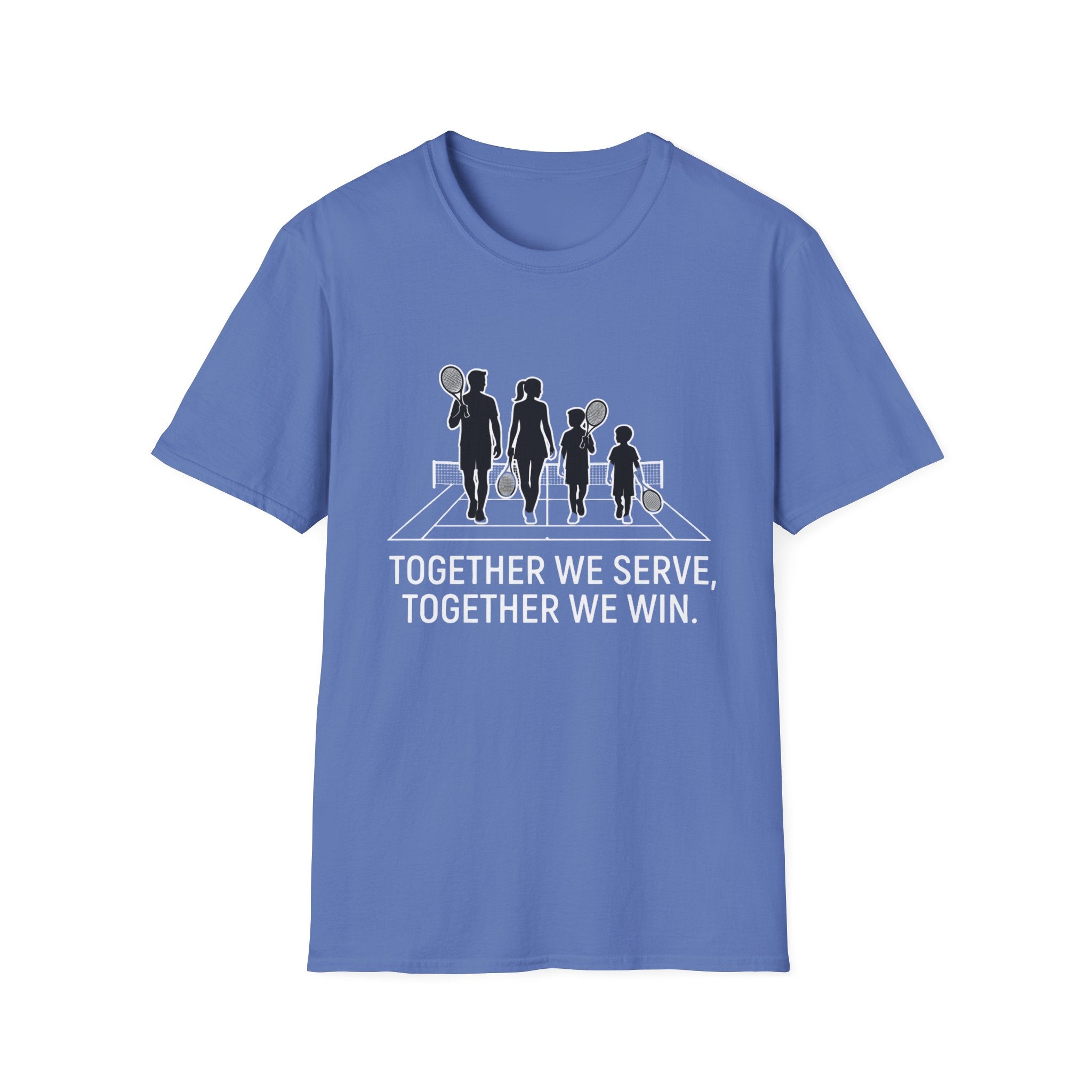 tennis Family T-Shirt — “Together We Serve, Together We Win”