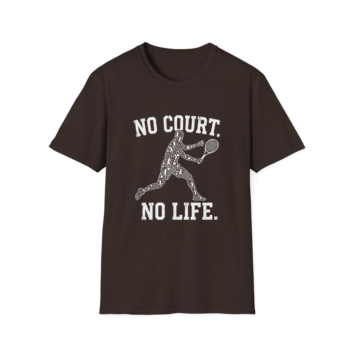 No Court No Life Tennis Player T-Shirt