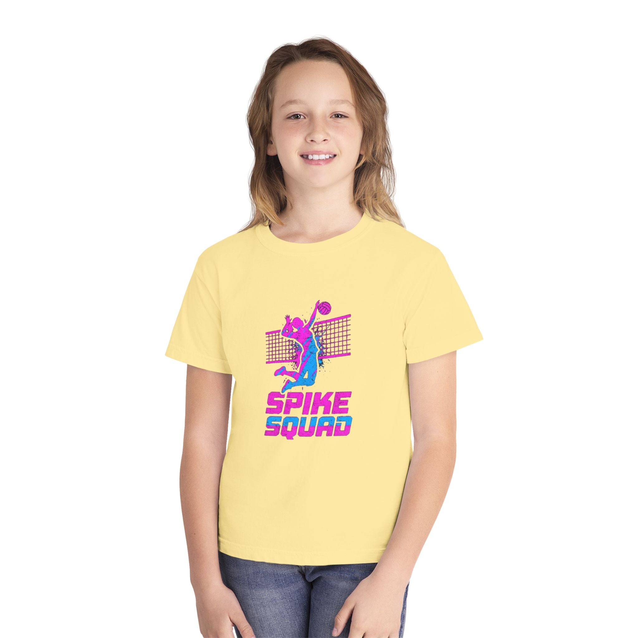 Youth Volleyball Tee — Retro ‘Spike Squad’ Graphic