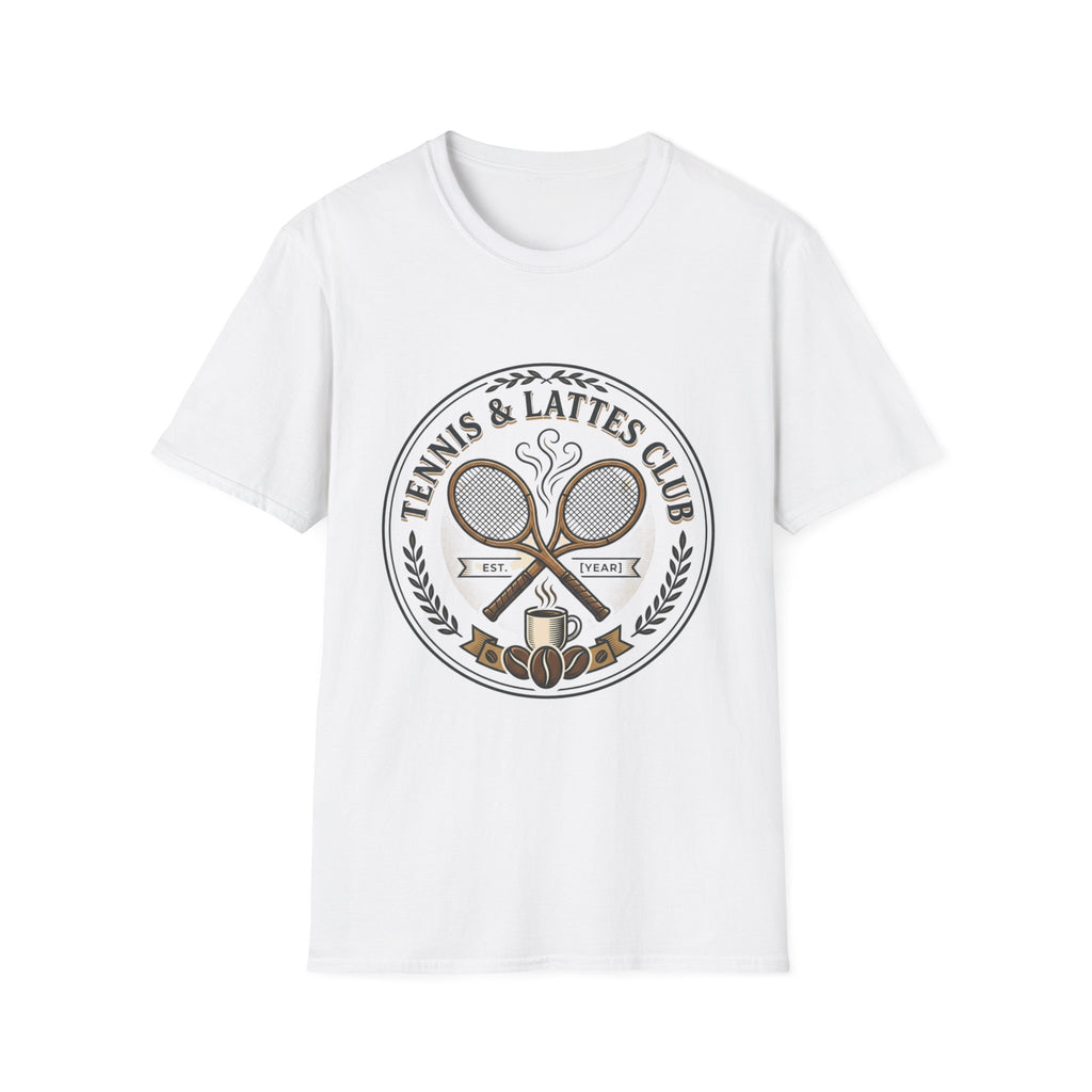 Tennis & Lattes Club Graphic Tee — Vintage Tennis & Coffee Crew