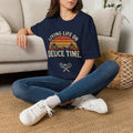 T-Shirt — "Living Life on Deuce Time" Vintage Tennis Sunset Tee